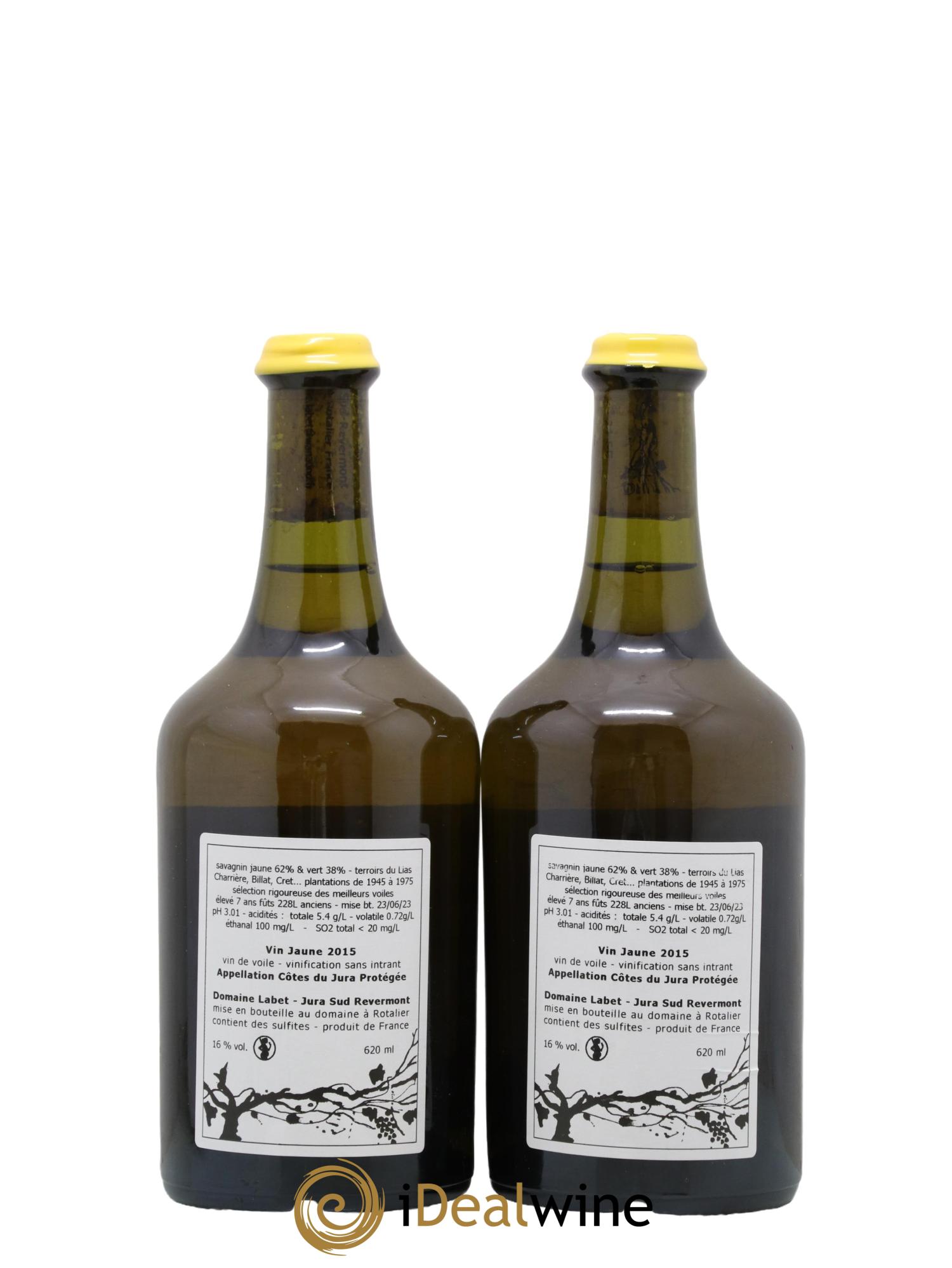 Côtes du Jura Vin Jaune Romain - Julien - Charline Labet 2015 - Lot de 2 clavelins - 1