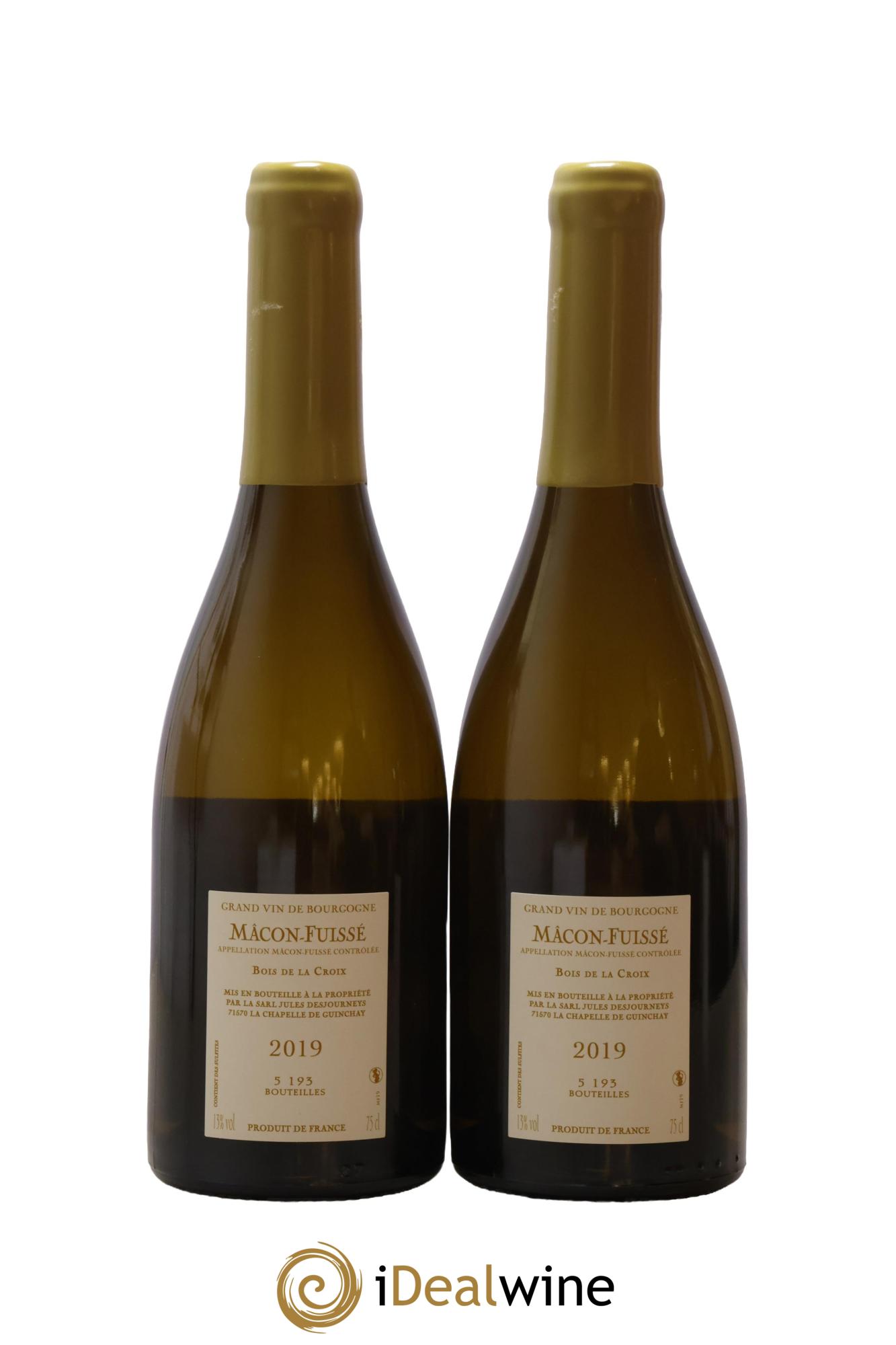 Mâcon-Fuissé Bois de la Croix Jules Desjourneys 2019 - Lot de 2 bouteilles - 1