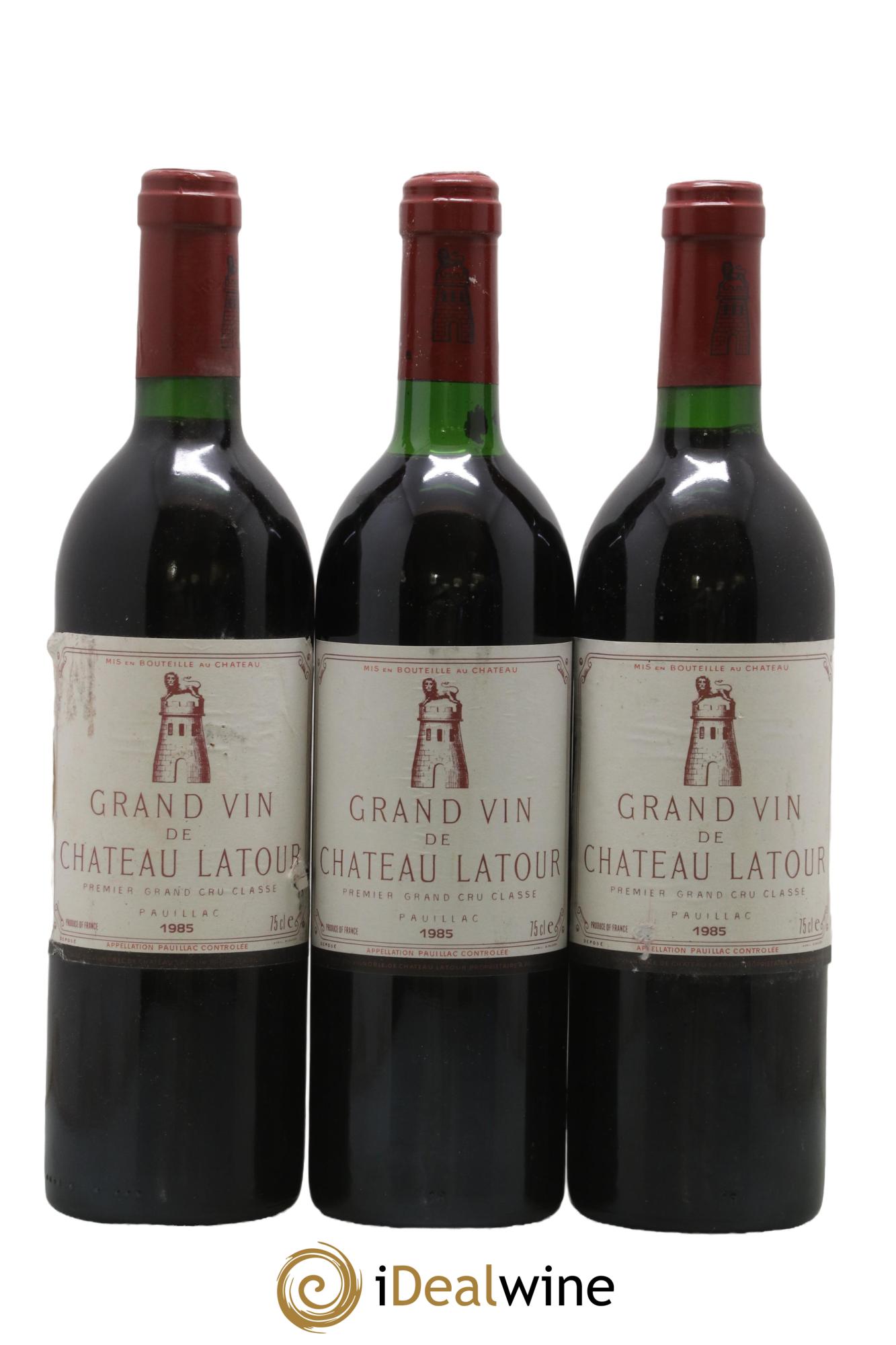 Château Latour 1er Grand Cru Classé 1985 - Lot of 3 bottles - 0