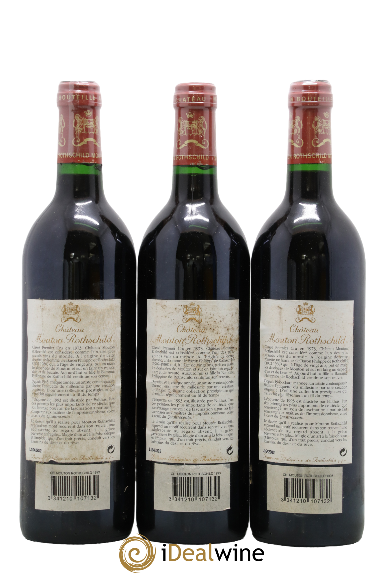 Château Mouton Rothschild 1er Grand Cru Classé 1993 - Lot de 12 bouteilles - 8