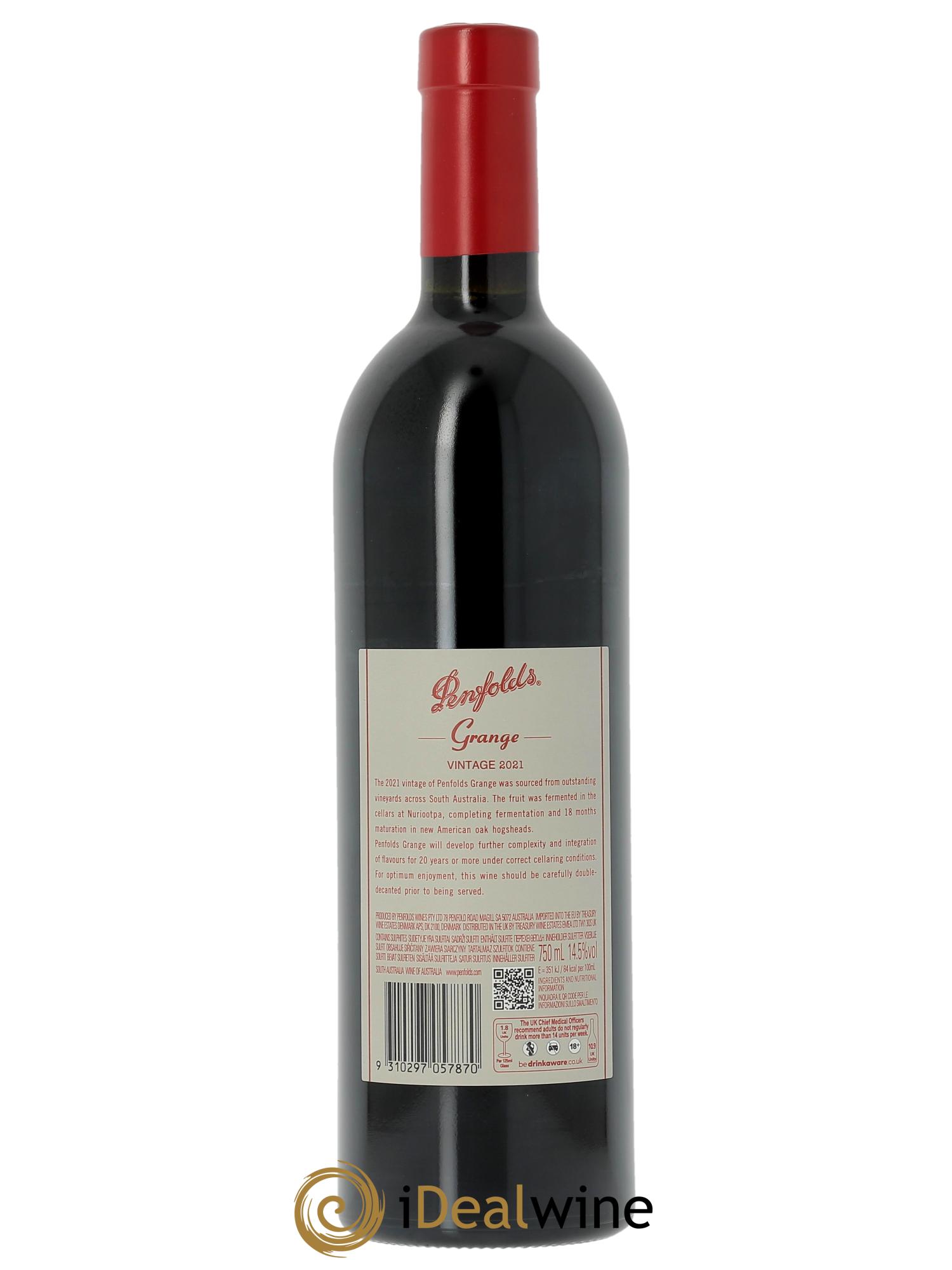South Australia Penfolds Wines Grange Bin 95 (CBO à partir de 6 bts) 2021 - Lot de 1 bouteille - 1