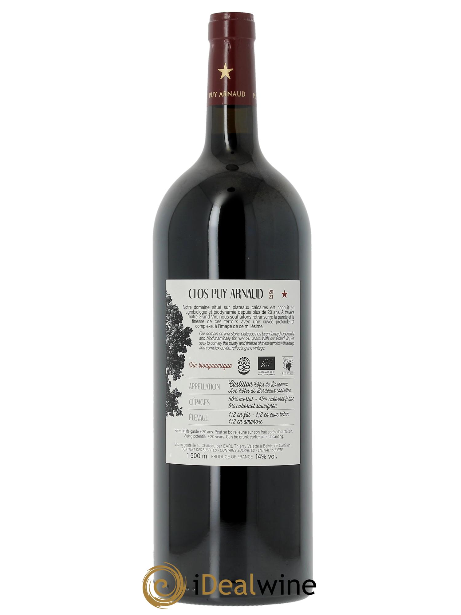 Clos Puy Arnaud (CBO à partir de 6 mgs) 2023 - Lot de 1 magnum - 1