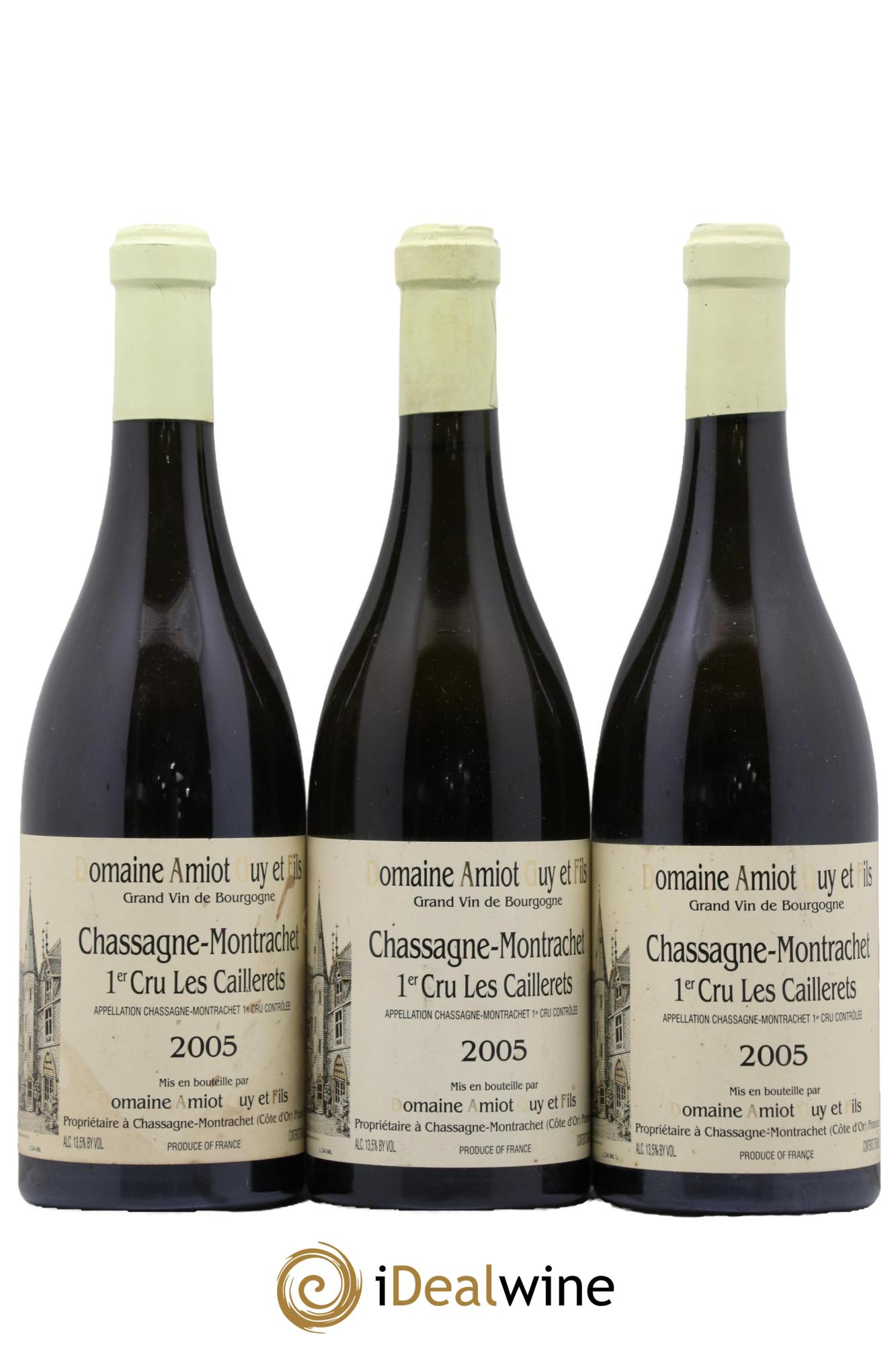 Chassagne-Montrachet 1er Cru Les Caillerets Guy Amiot & Fils 2005 - Lot de 3 bouteilles - 0