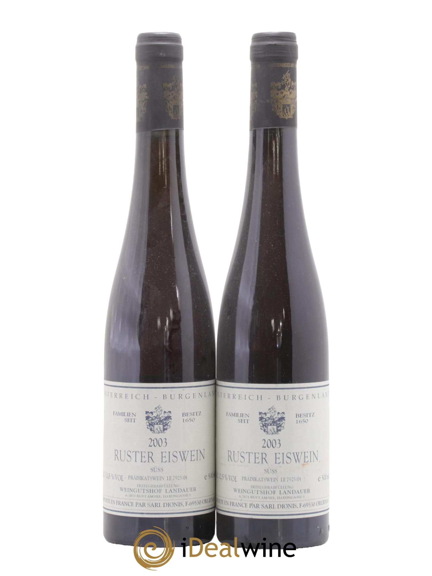 Autriche Ruster Eiswein Weingutshof Landauer 2003 - Lotto di 2 formati 50cl - 0