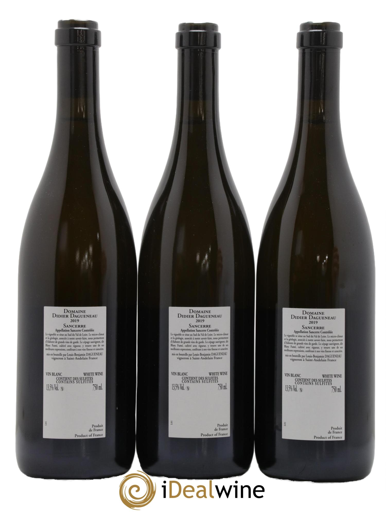 Sancerre En Chailloux Dagueneau  2019 - Lotto di 3 bottiglie - 1