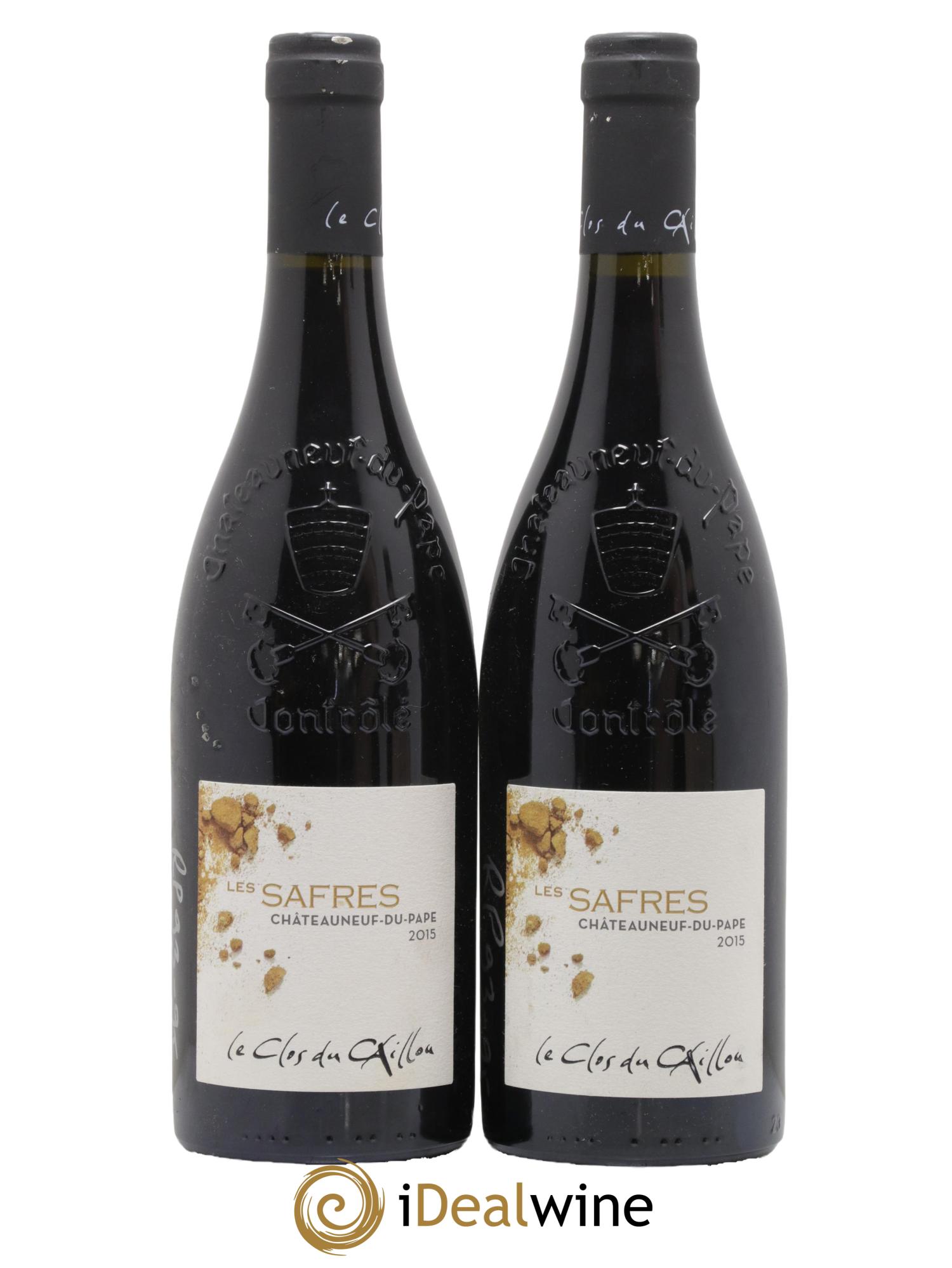 Châteauneuf-du-Pape Le Clos du Caillou Les Safres Sylvie Vacheron 2015 - Lot de 2 bouteilles - 0