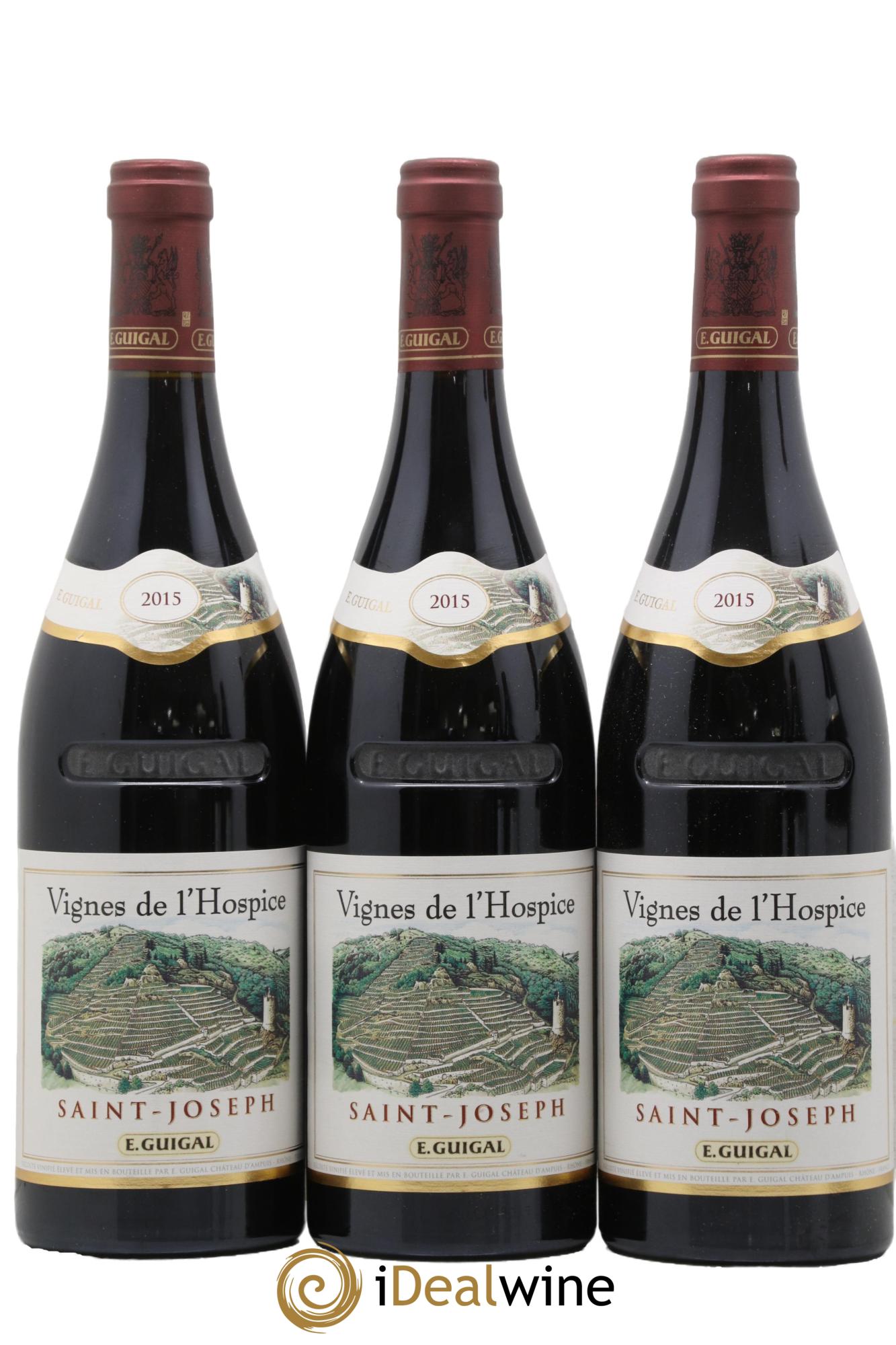 Saint-Joseph Vignes de l'Hospice Guigal 2015 - Lotto di 3 bottiglie - 0