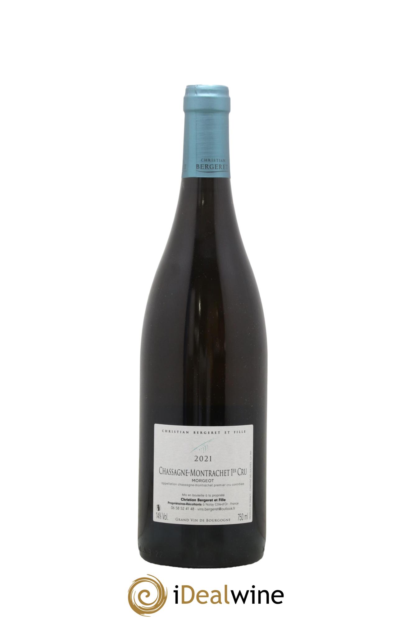Chassagne-Montrachet 1er Cru Les Morgeots Bergeret 2021 - Lot de 1 bouteille - 1