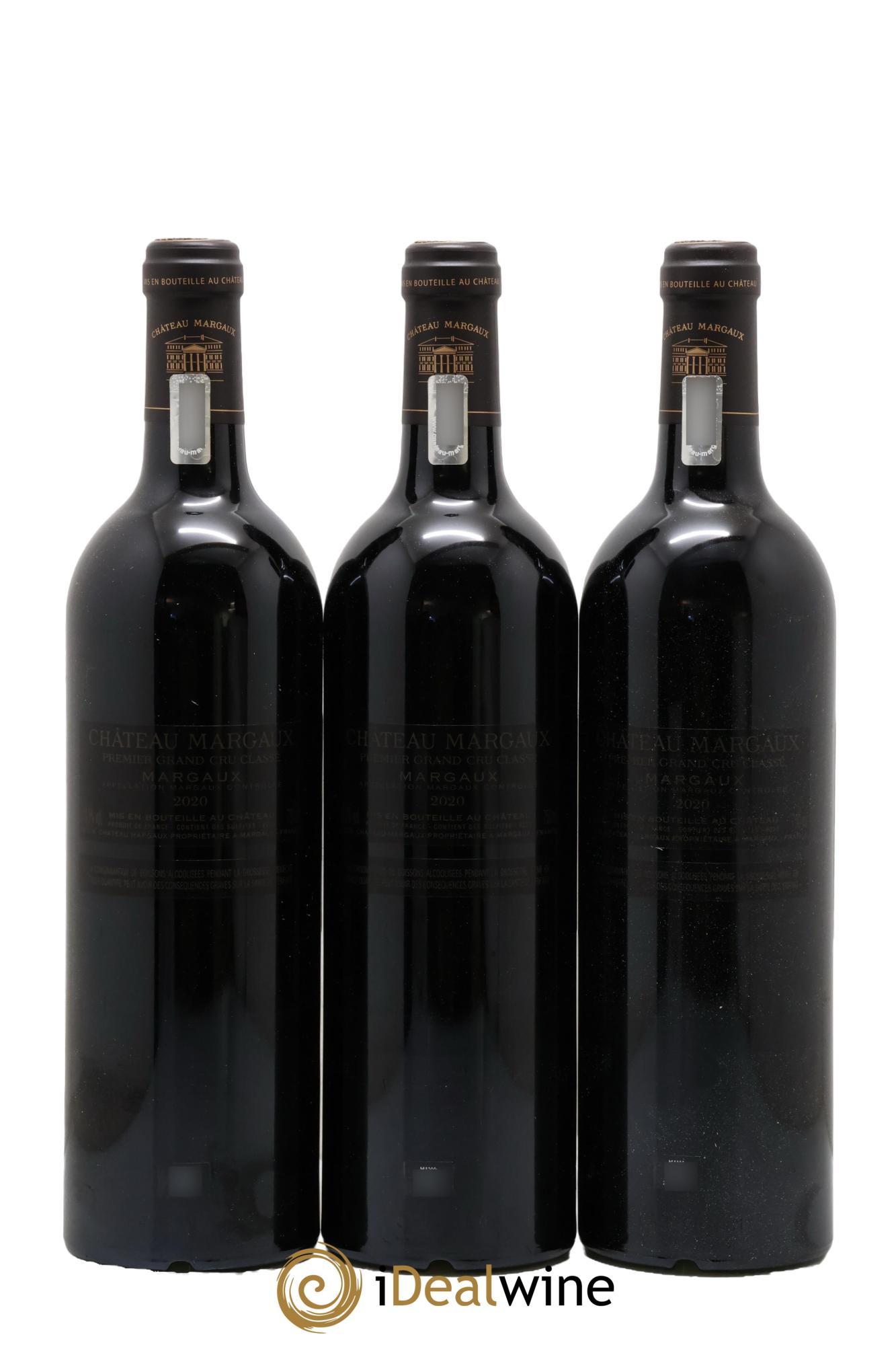 Château Margaux 1er Grand Cru Classé 2020 - Lot de 3 bouteilles - 1