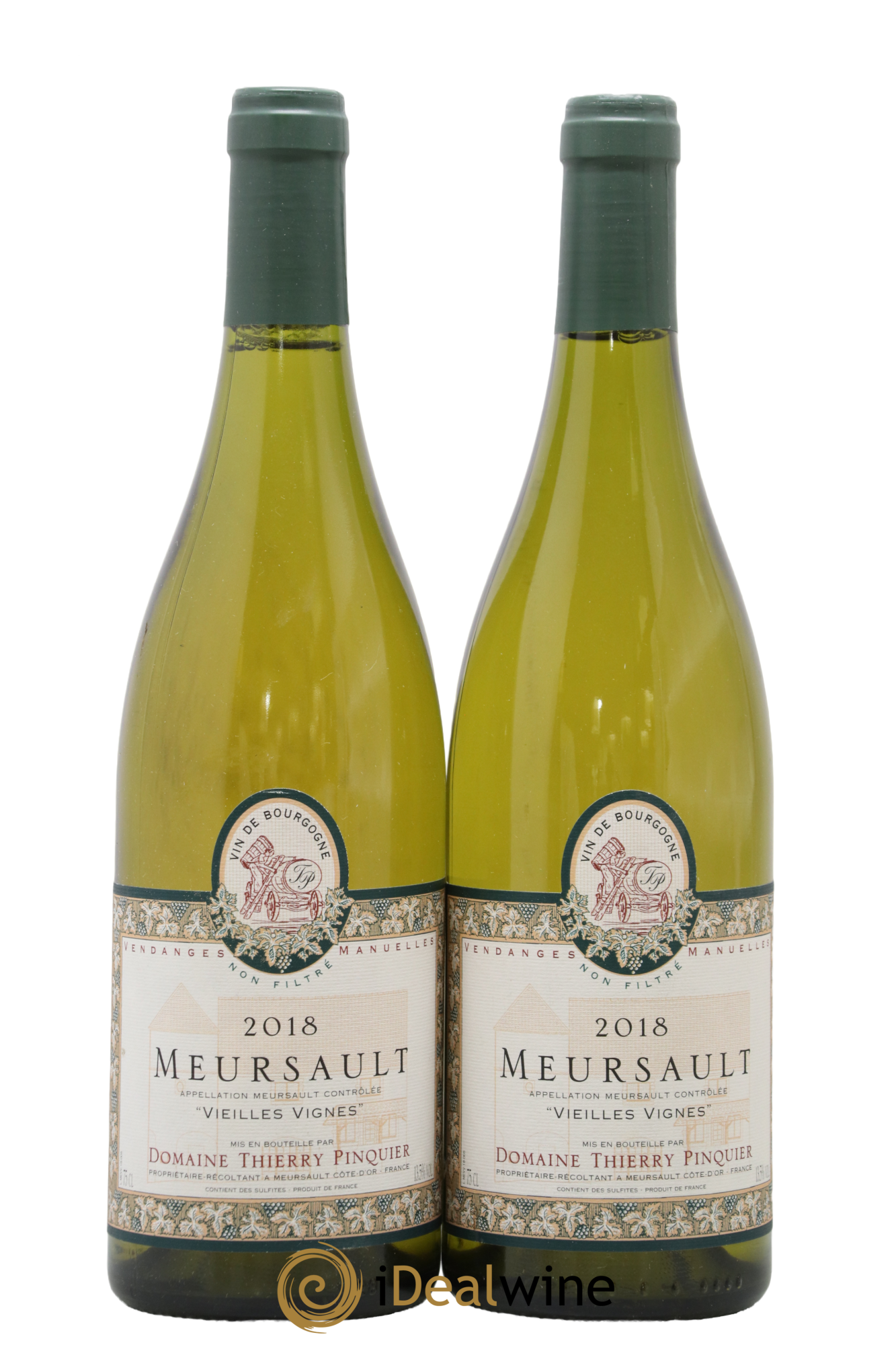 Meursault Vieilles Vignes Thierry Pinquier 2018 - Lot de 2 bouteilles - 0
