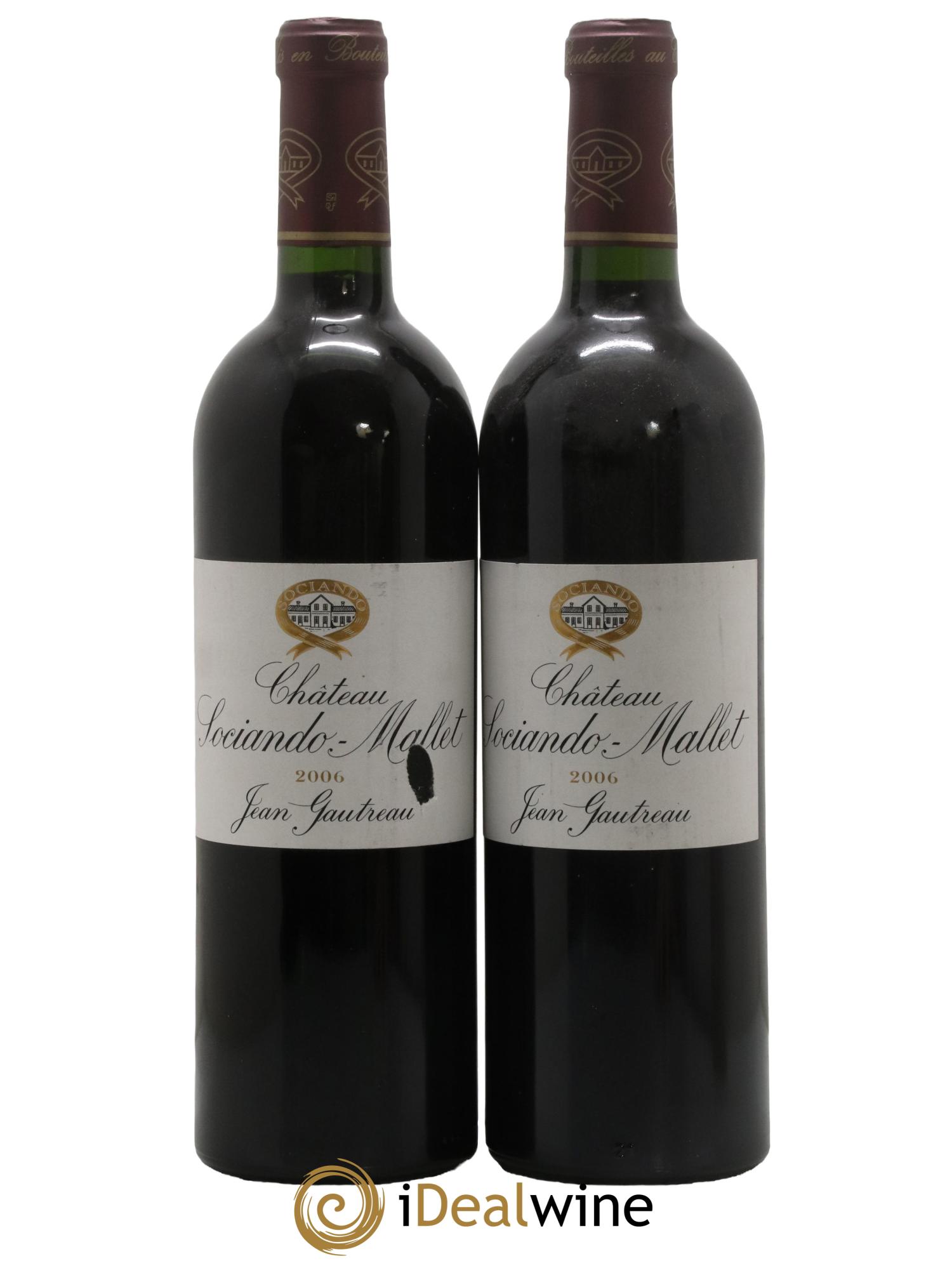 Château Sociando Mallet 2006 - Lotto di 2 bottiglie - 0