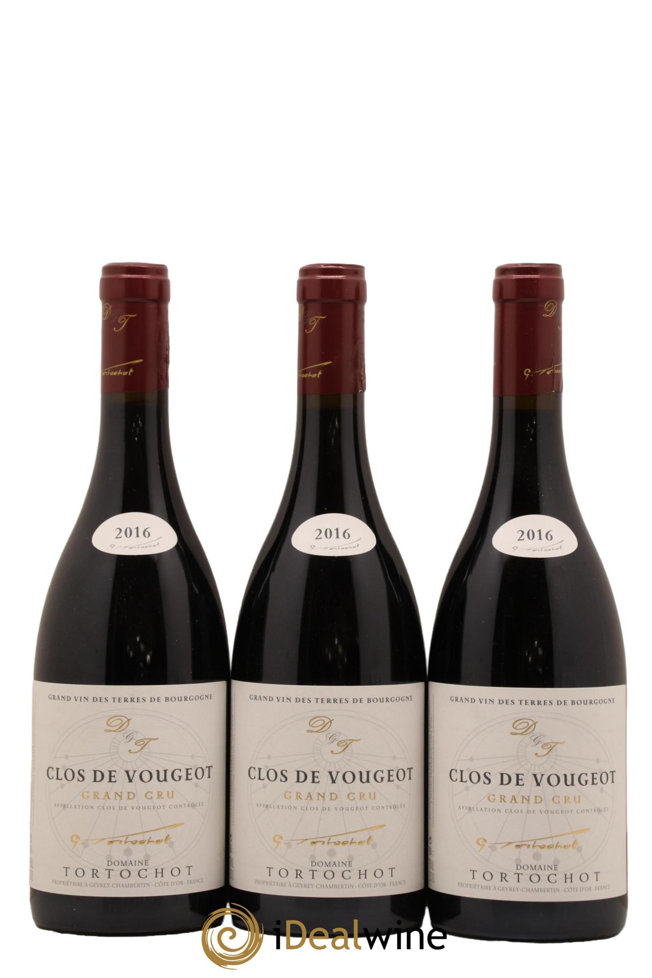 Clos de Vougeot Grand Cru Tortochot (Domaine) 2016 - Lot de 3 bouteilles - 0
