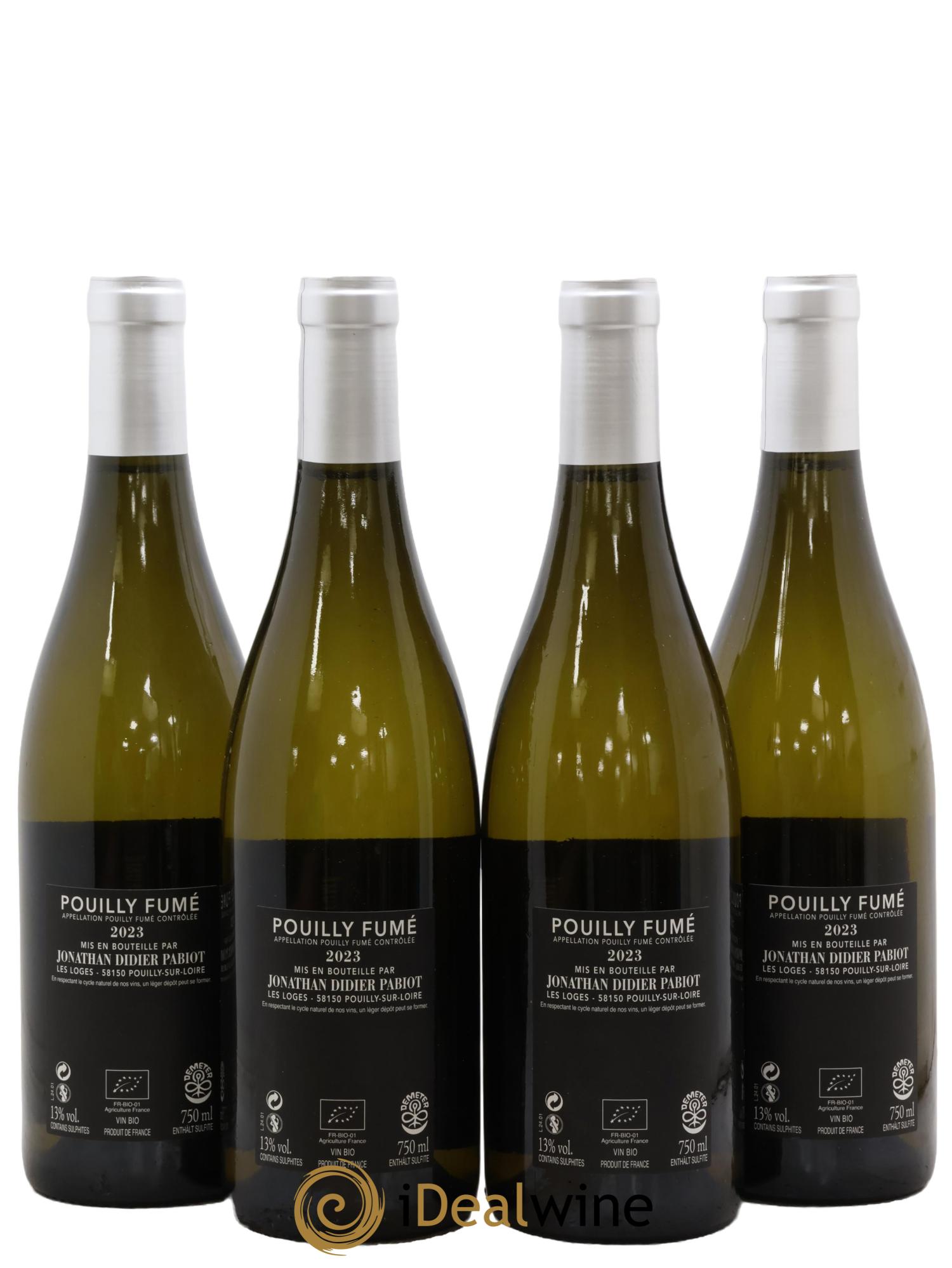 Pouilly-Fumé Aubaine Jonathan Didier Pabiot 2023 - Lot of 4 bottles - 1