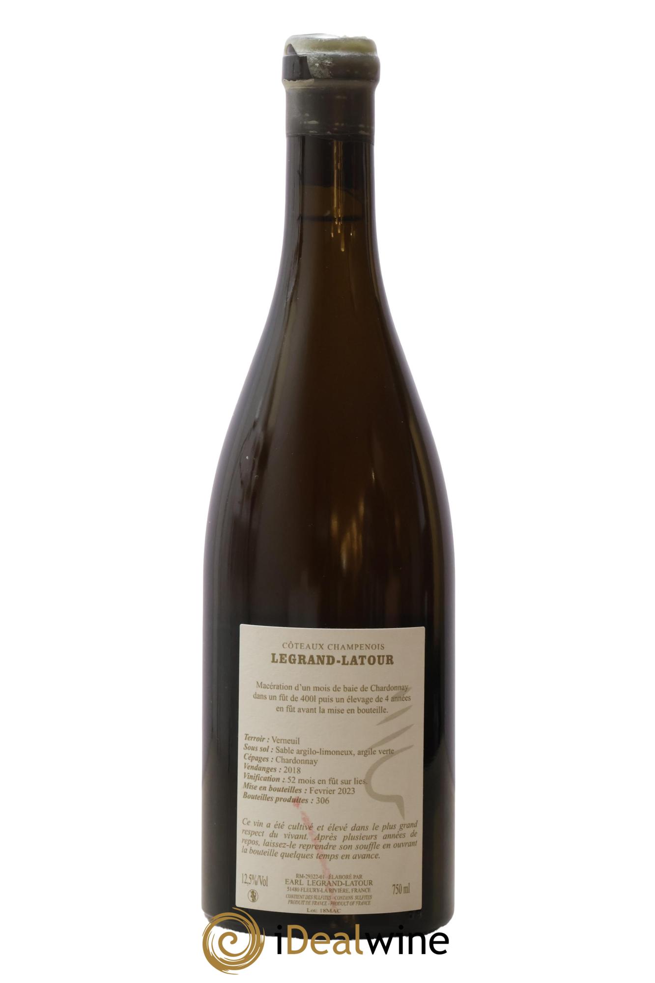 Coteaux Champenois Macération Legrand Latour 2018 - Lot de 1 bouteille - 1
