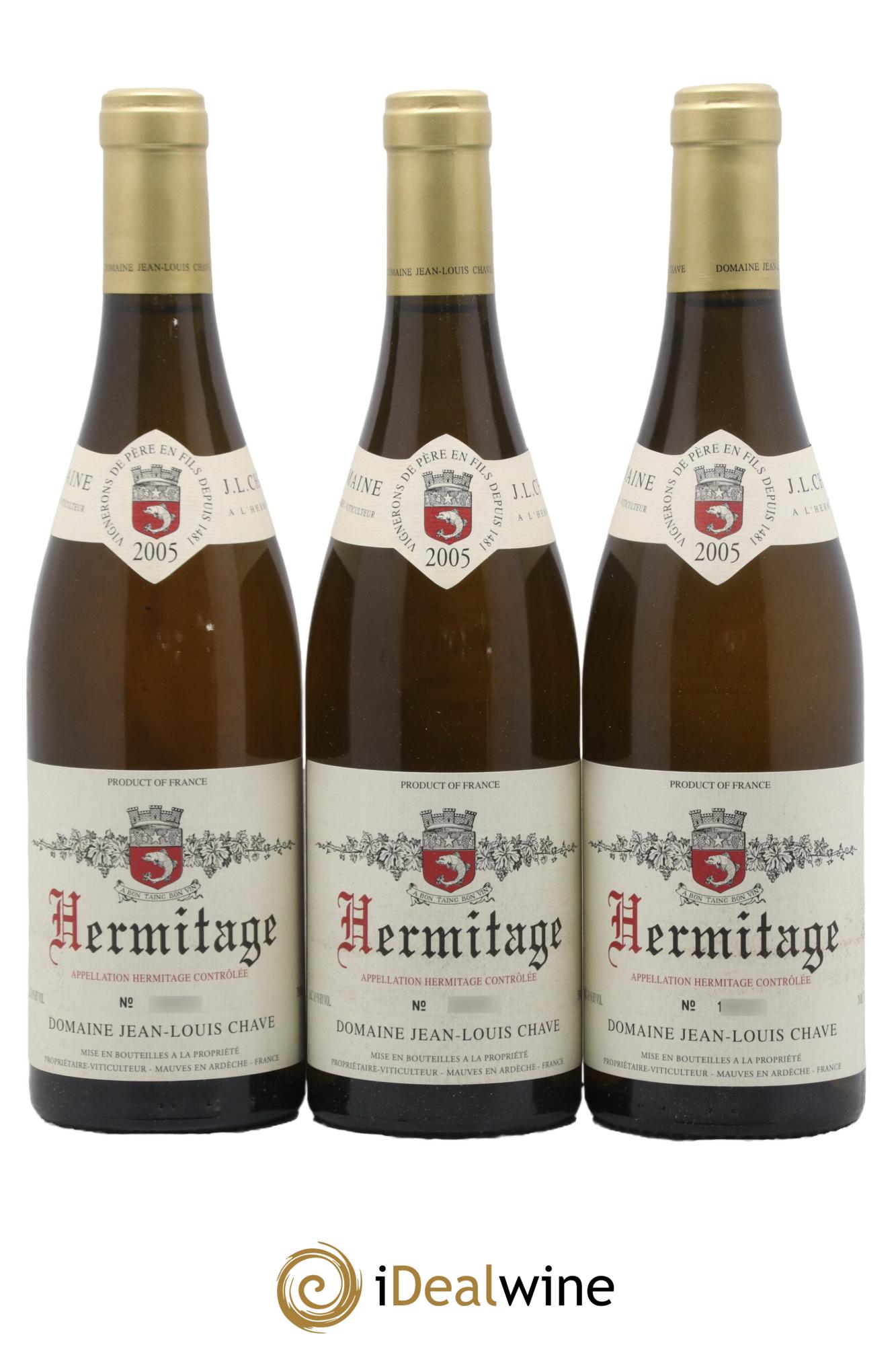 Hermitage Jean-Louis Chave 2005 - Lot de 3 bouteilles - 0