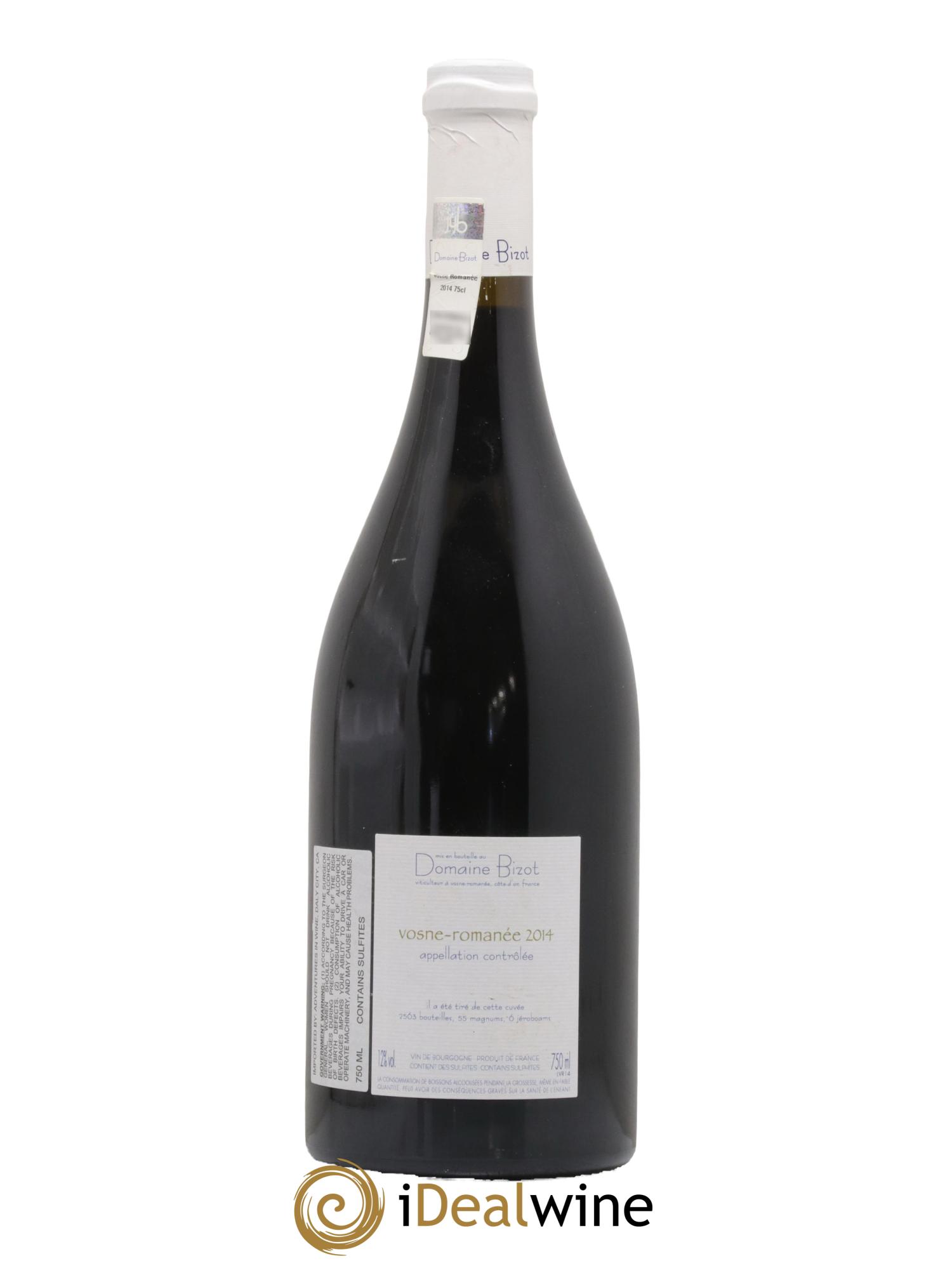 Vosne-Romanée Bizot (Domaine) 2014 - Lot of 1 bottle - 1