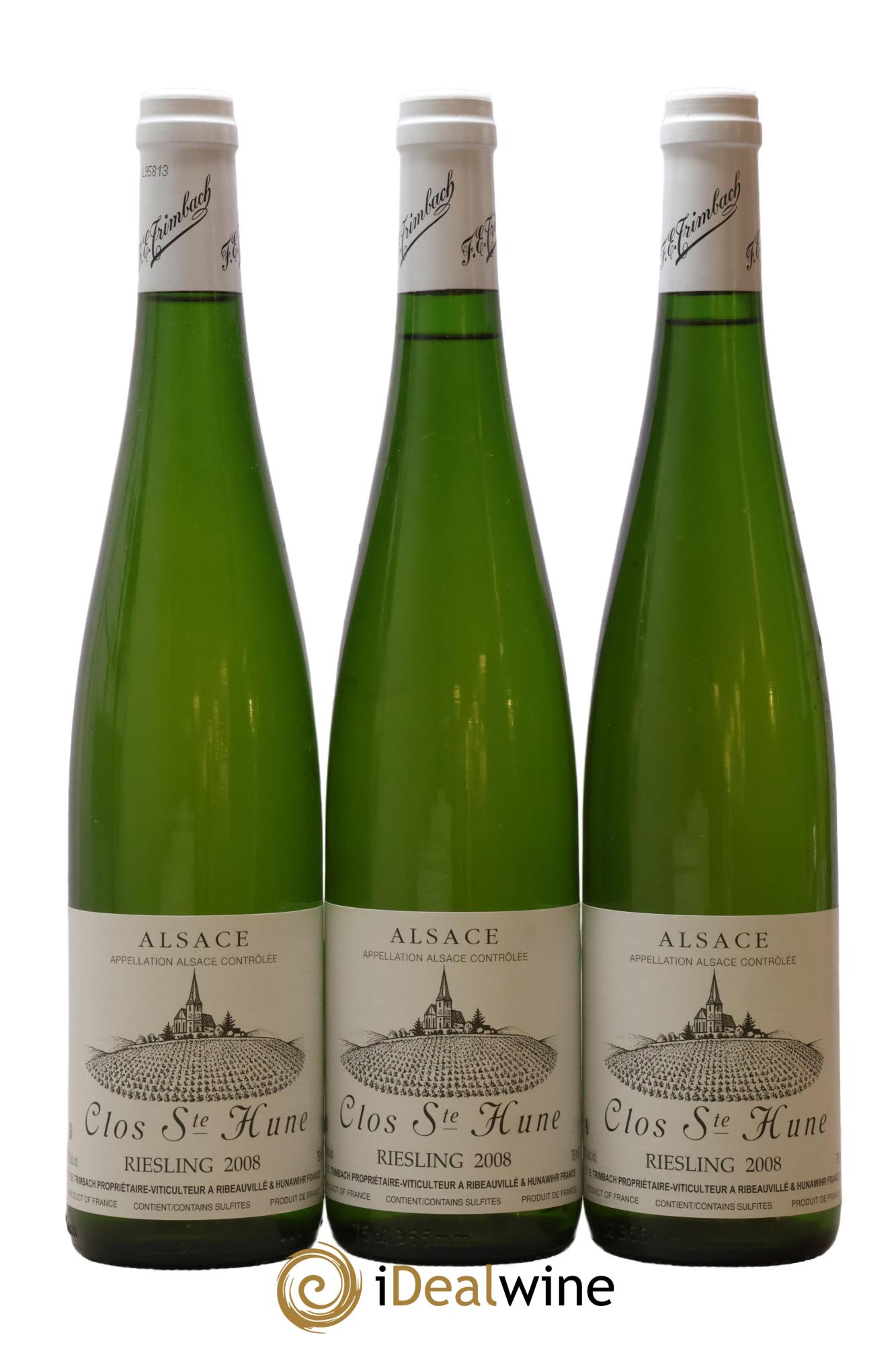 Alsace Riesling Clos Sainte-Hune Trimbach (Domaine) 2008 - Lot of 3 bottles - 0