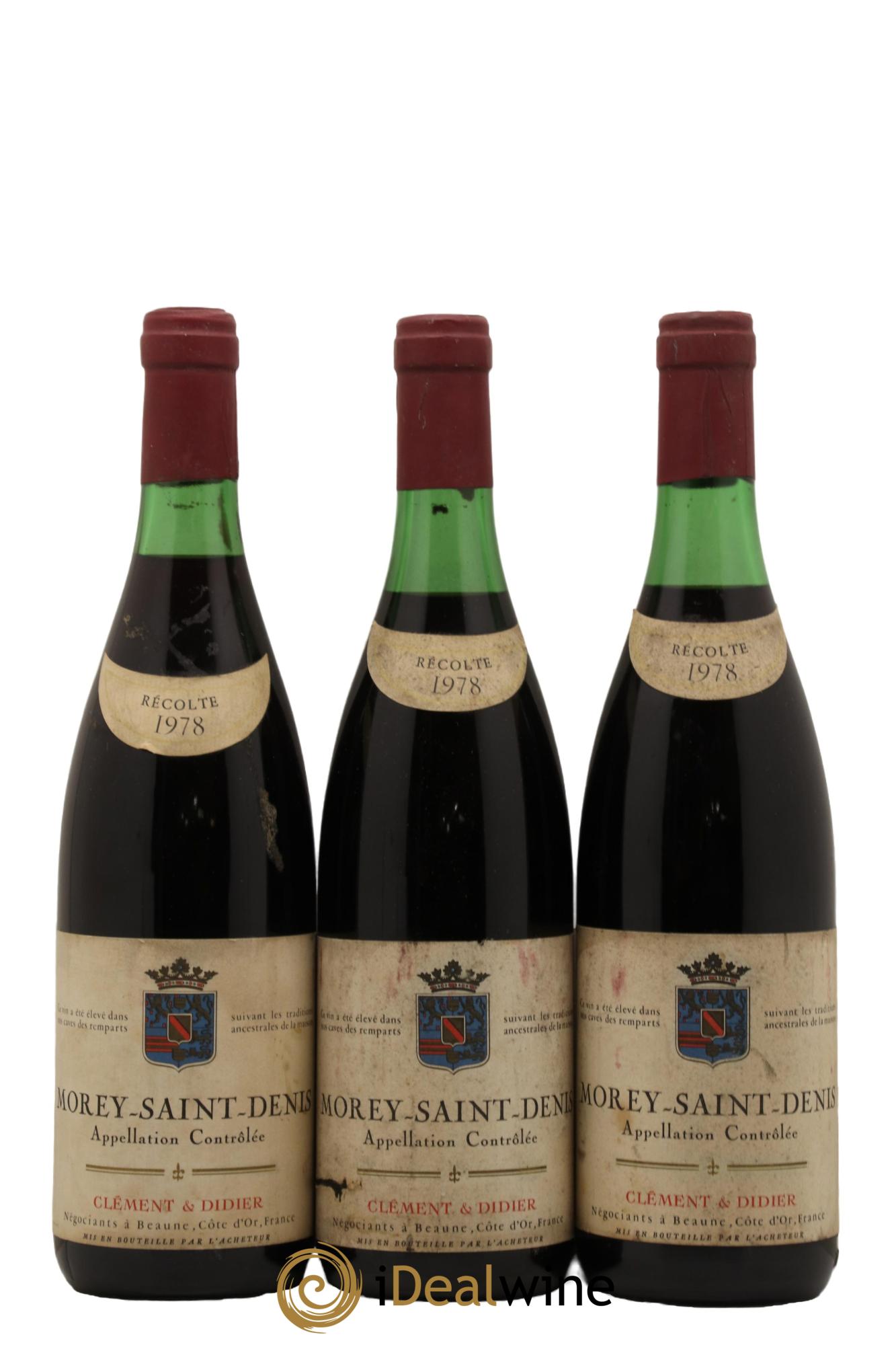 Morey-Saint-Denis Clement et Didier 1978 - Lot de 3 bouteilles - 0