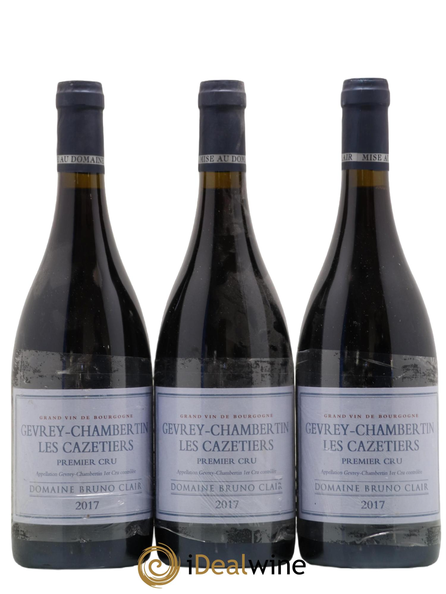 Gevrey-Chambertin 1er Cru Les Cazetiers Bruno Clair (Domaine) 2017 - Lot de 3 bouteilles - 0