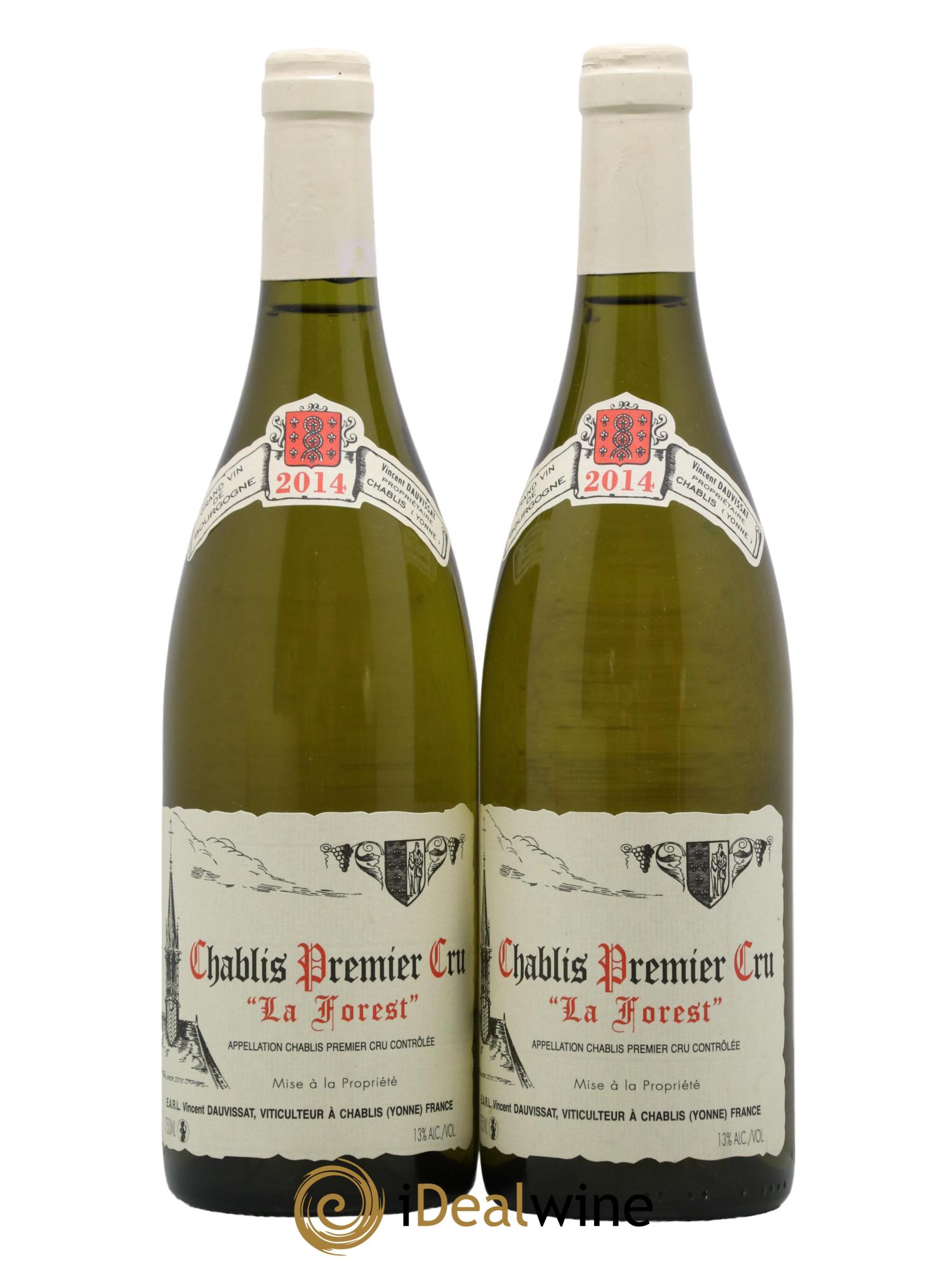 Chablis 1er Cru La Forest Vincent Dauvissat (Domaine) 2014 - Lot de 2 bouteilles - 0
