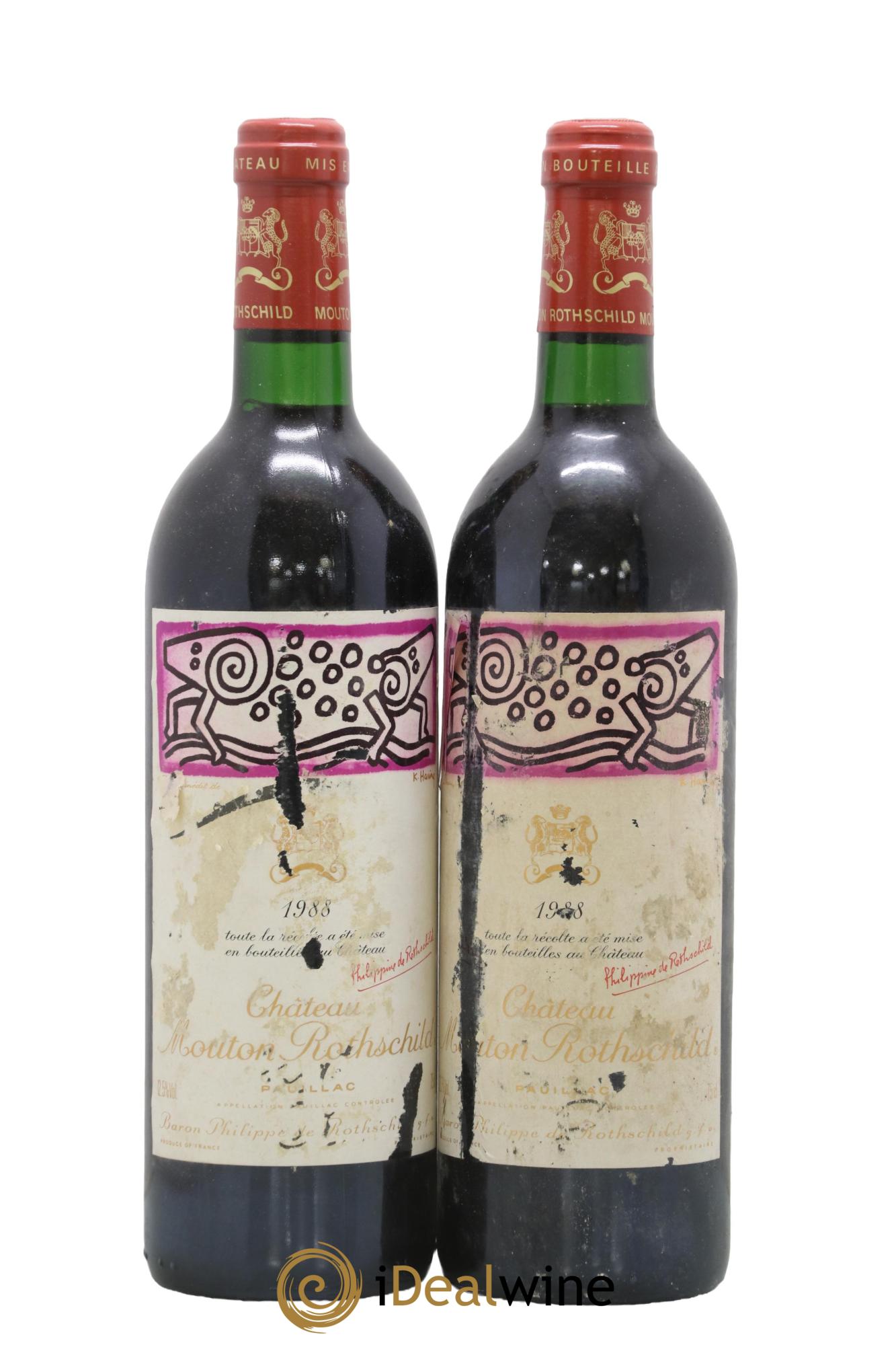 Château Mouton Rothschild 1er Grand Cru Classé 1988 - Posten von 2 Flaschen - 0
