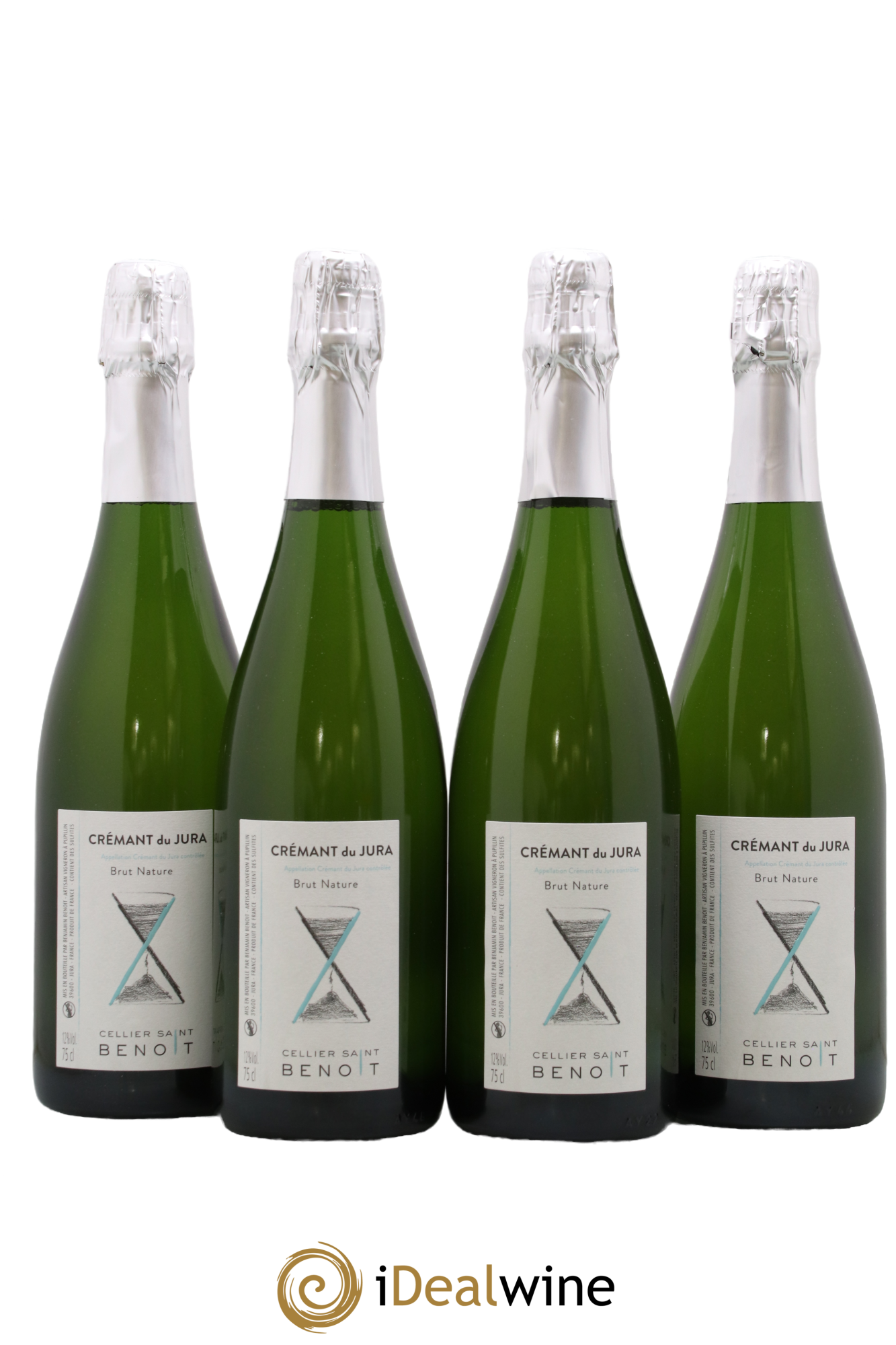 Crémant du Jura Brut Nature Cellier Saint Benoît - Lot de 4 bouteilles - 0