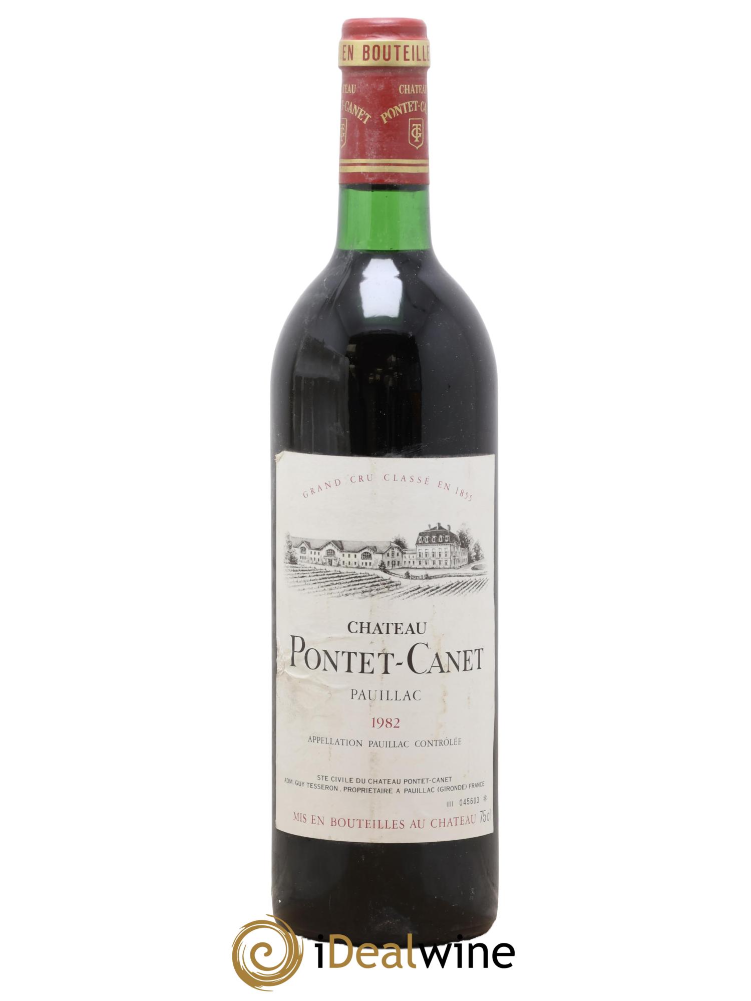 Château Pontet Canet 5ème Grand Cru Classé 1982 - Lot de 1 bouteille - 0