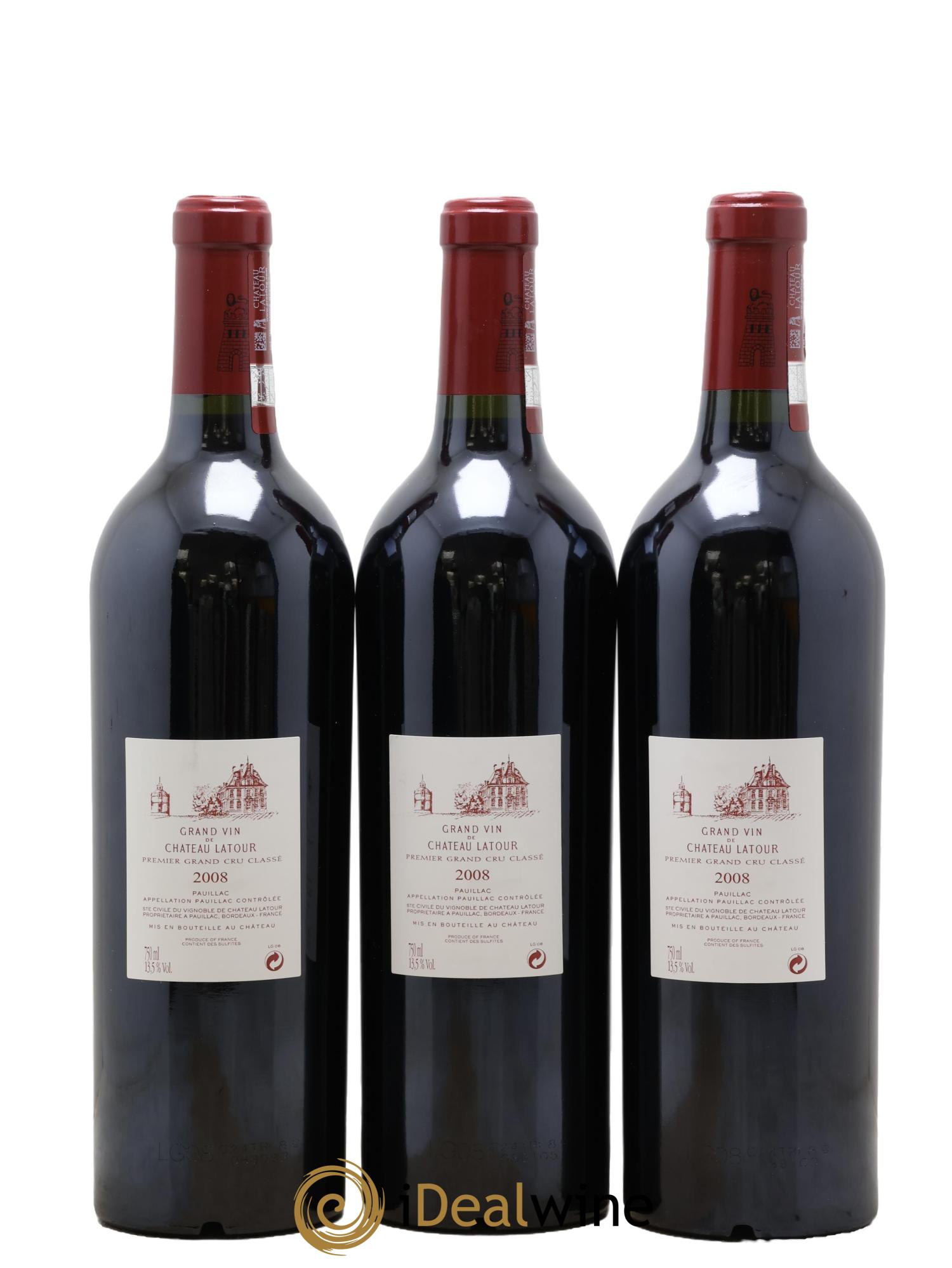 Château Latour 1er Grand Cru Classé 2008 - Posten von 3 Flaschen - 1