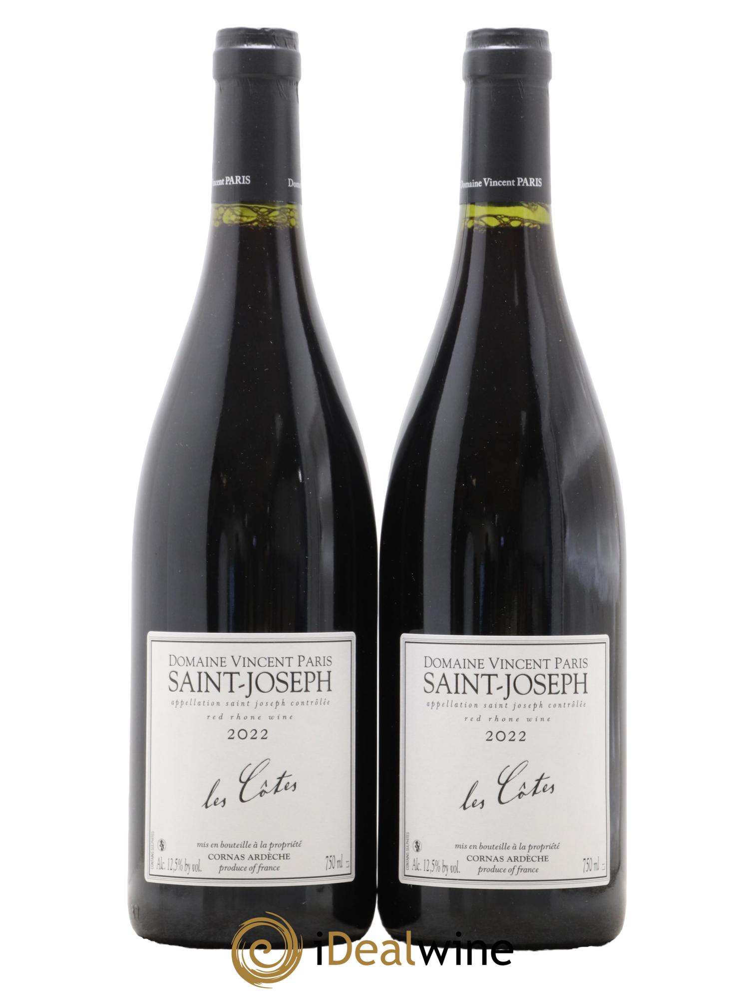 Saint-Joseph Les Côtes Vincent Paris  2022 - Lot of 2 bottles - 0