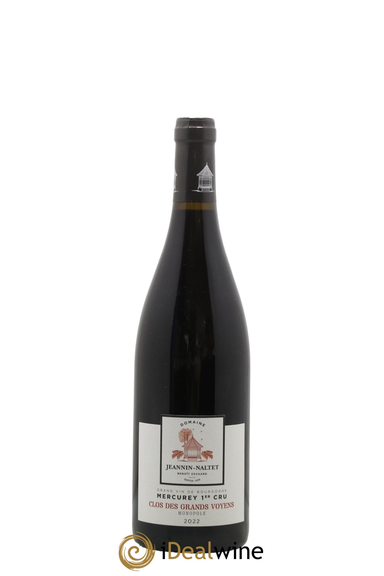 Mercurey 1er Cru Clos Des Grands Voyens Jeannin Naltet 2022 - Lot de 1 bouteille - 0