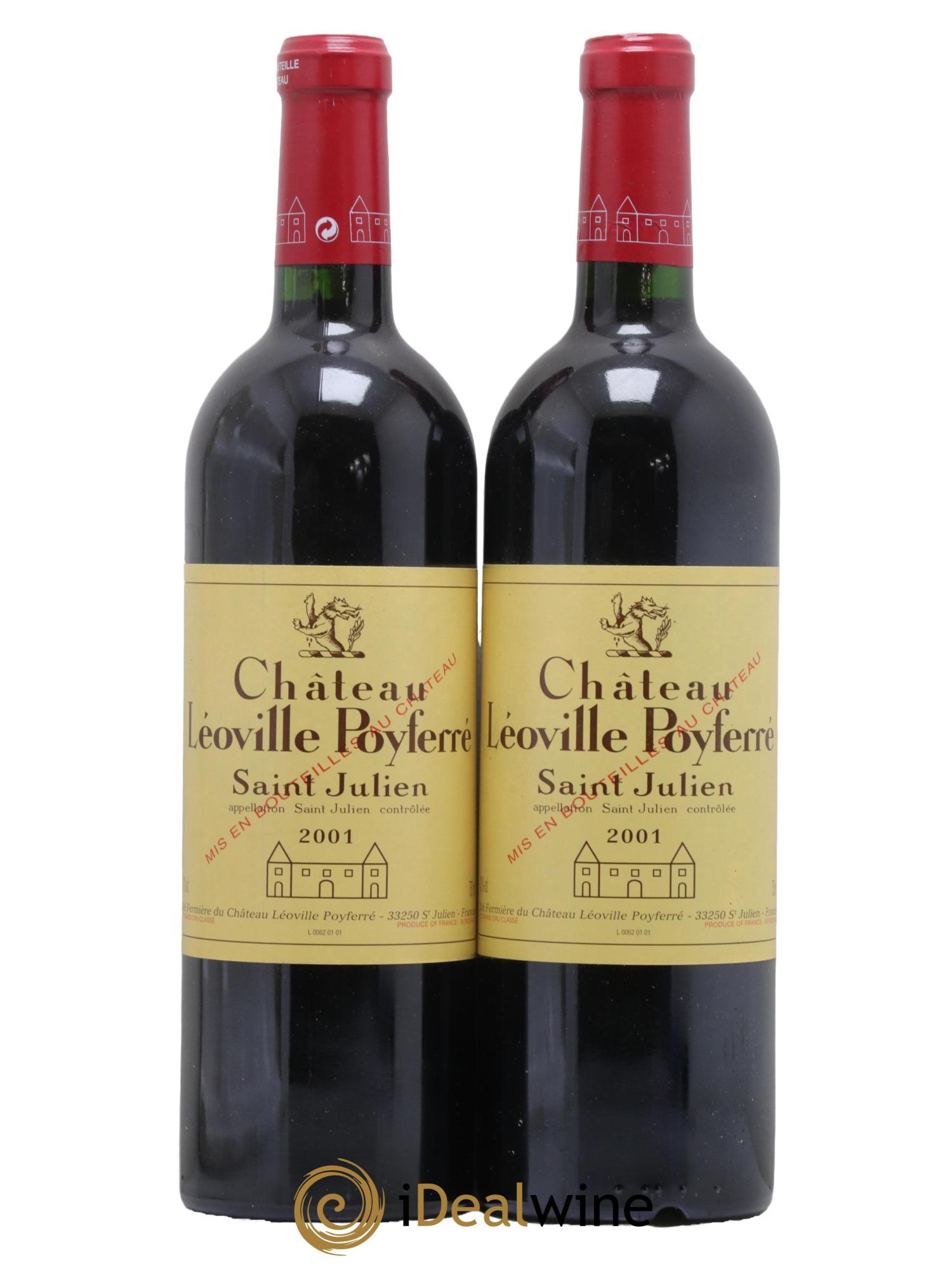Château Léoville Poyferré 2ème Grand Cru Classé 2001 - Lot de 2 bouteilles - 0