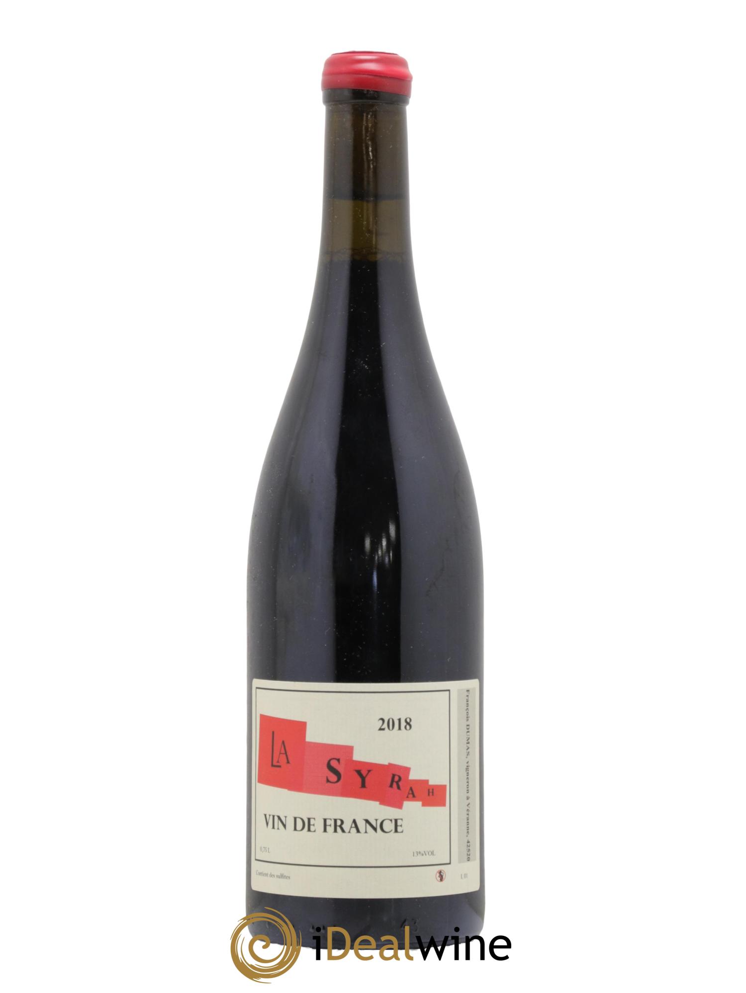 Vin de France La Syrah Francois Dumas 2018 - Lot de 1 bouteille - 0