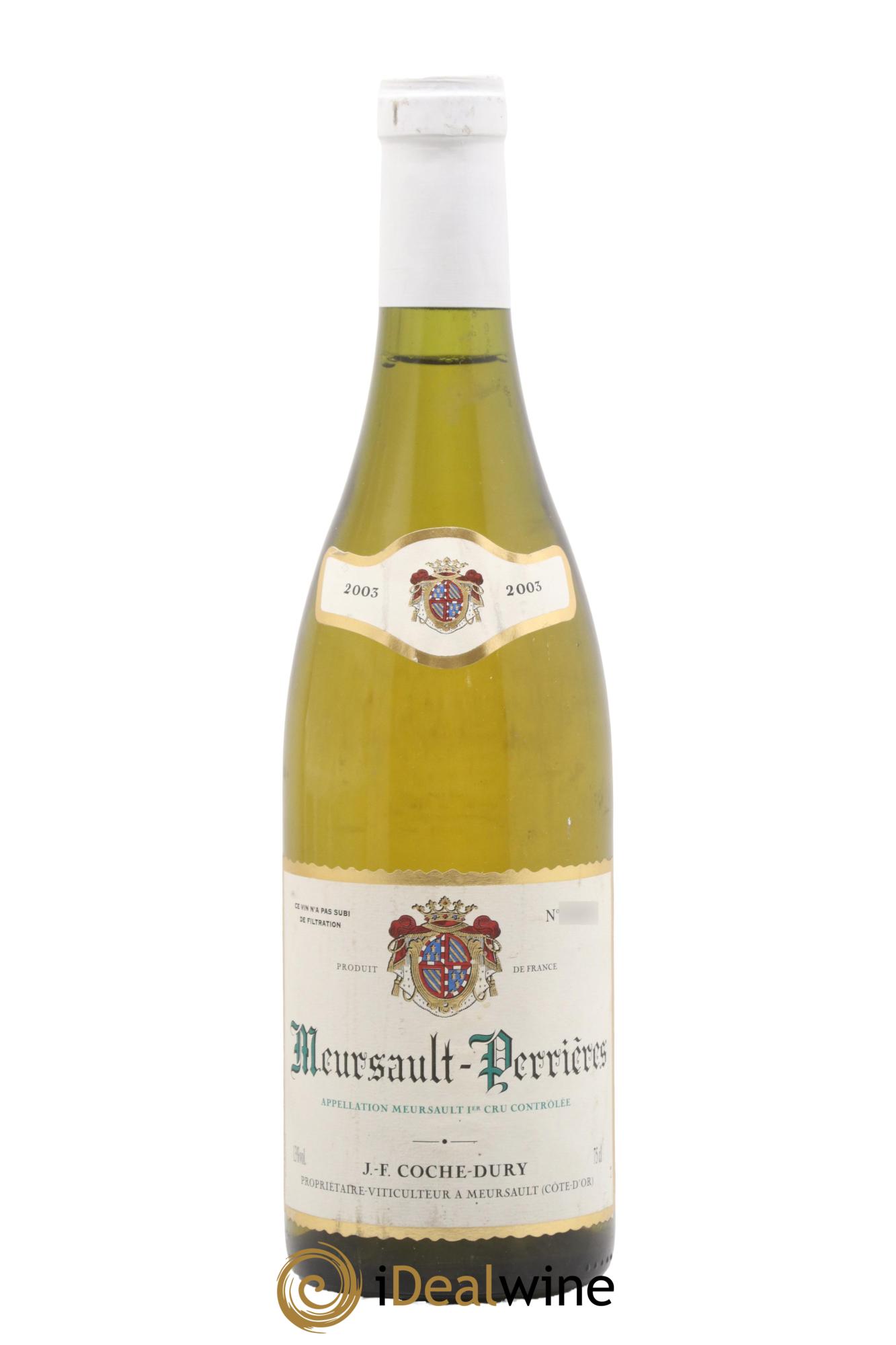 Meursault 1er Cru Perrières Coche Dury (Domaine) 2003 - Lot de 1 bouteille - 0