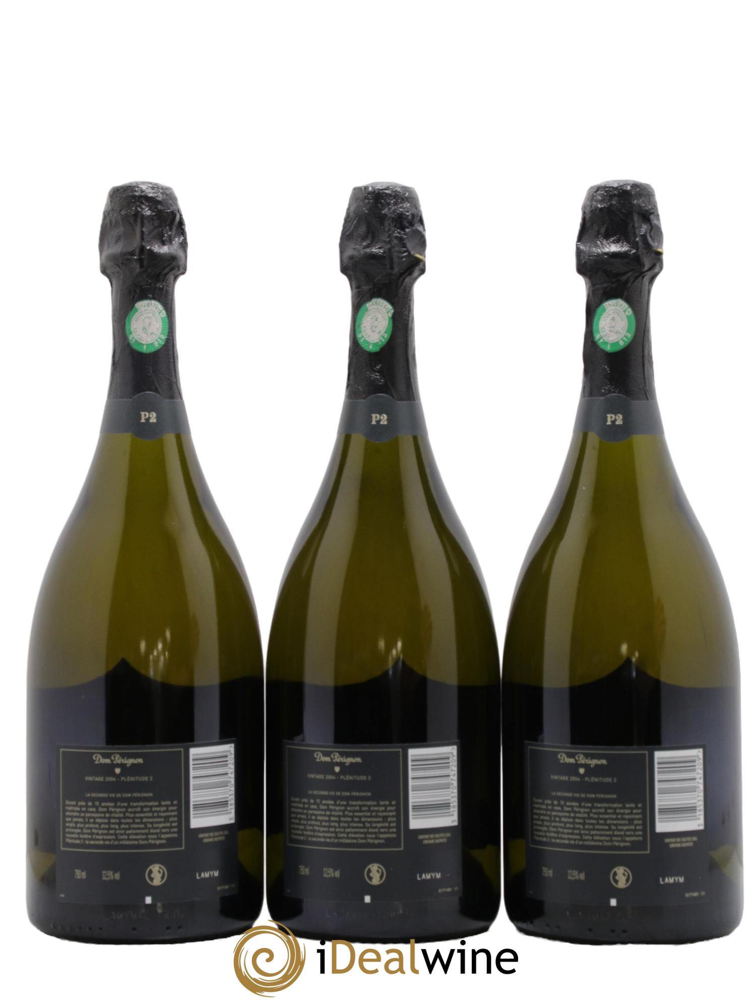 2eme Plénitude (P2) Dom Pérignon 2004 - Lot of 3 bottles - 1