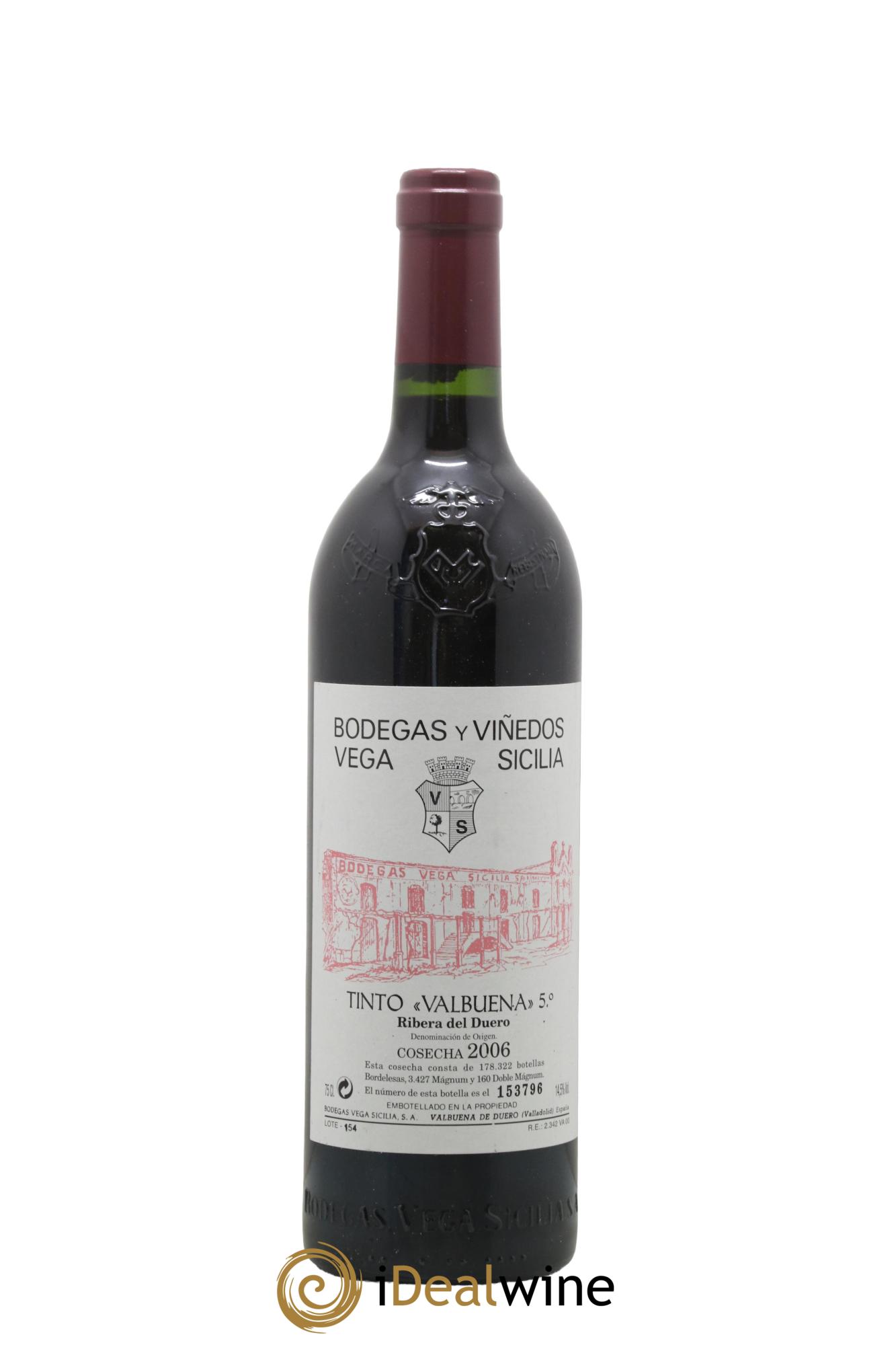 Ribera Del Duero DO Vega Sicilia Valbuena 5 ano Famille Alvarez 2006 - Posten von 1 Flasche - 0