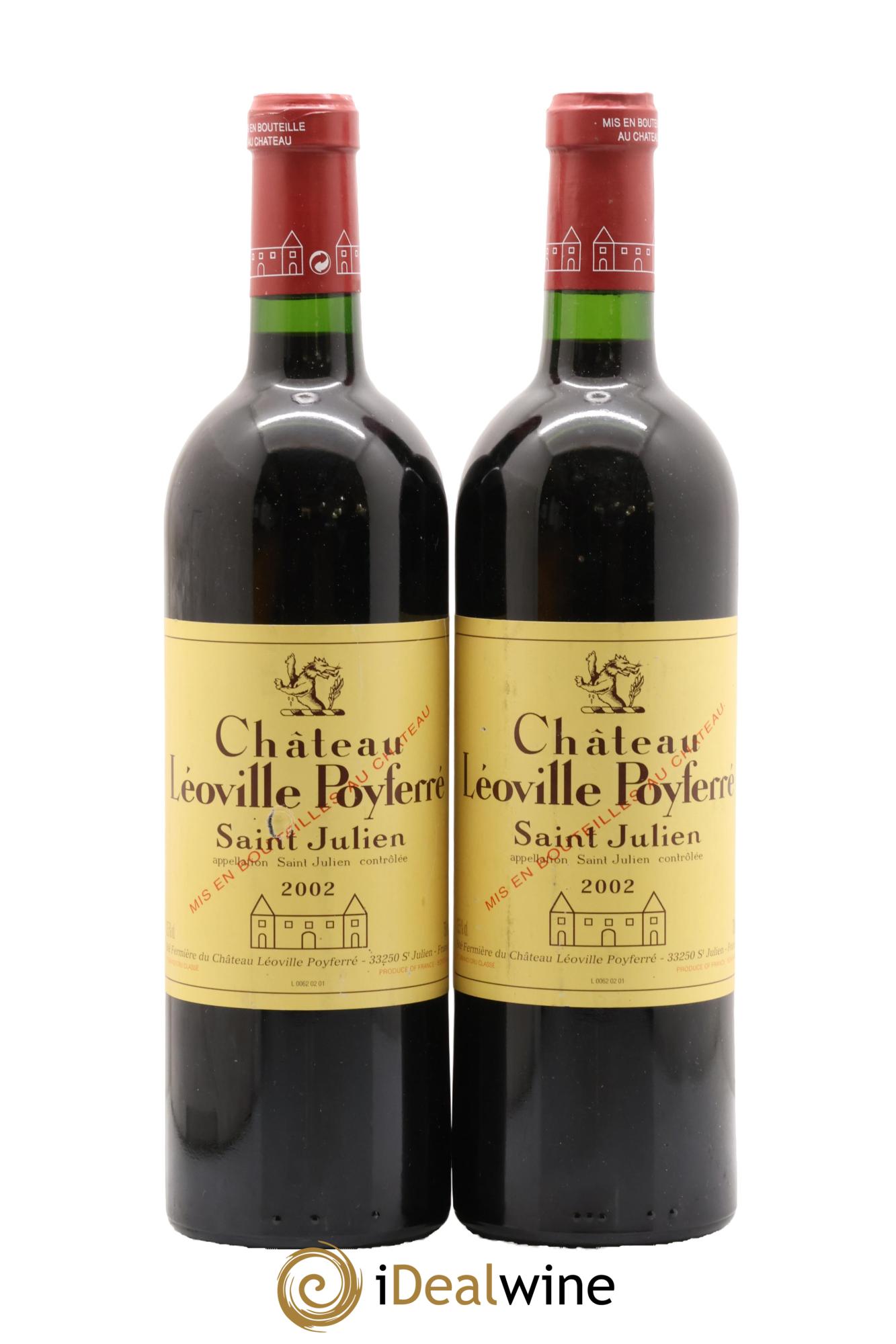 Château Léoville Poyferré 2ème Grand Cru Classé 2002 - Lot de 2 bouteilles - 0