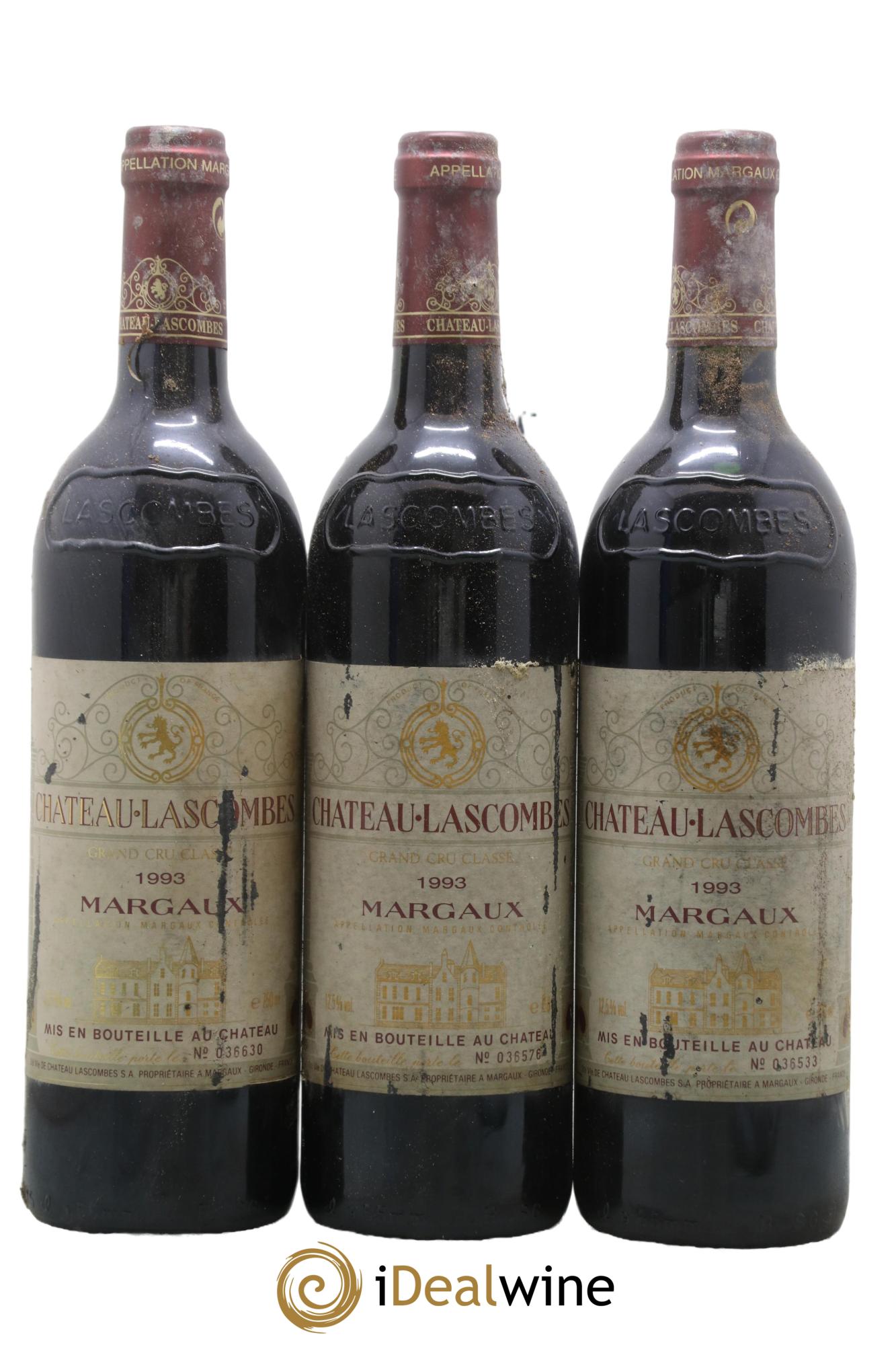 Château Lascombes 2ème Grand Cru Classé 1993 - Lotto di 3 bottiglie - 0
