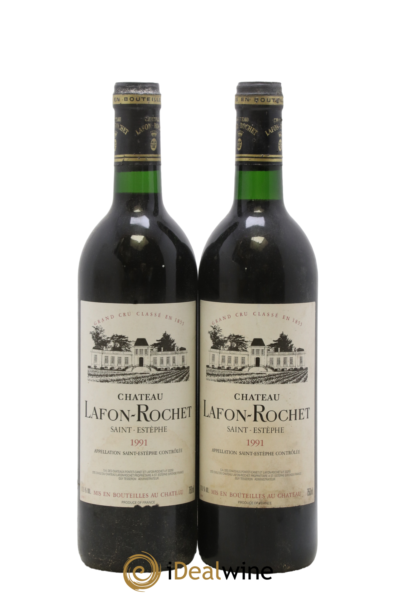 Château Lafon Rochet 4ème Grand Cru Classé 1991 - Lot de 2 bouteilles - 0