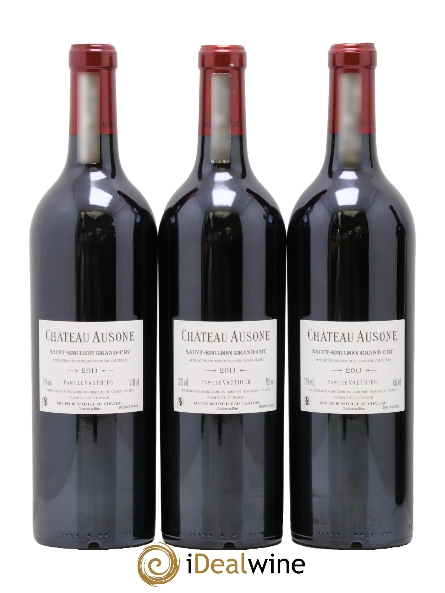 Château Ausone 1er Grand Cru Classé A 2013 - Lot de 3 bouteilles - 1