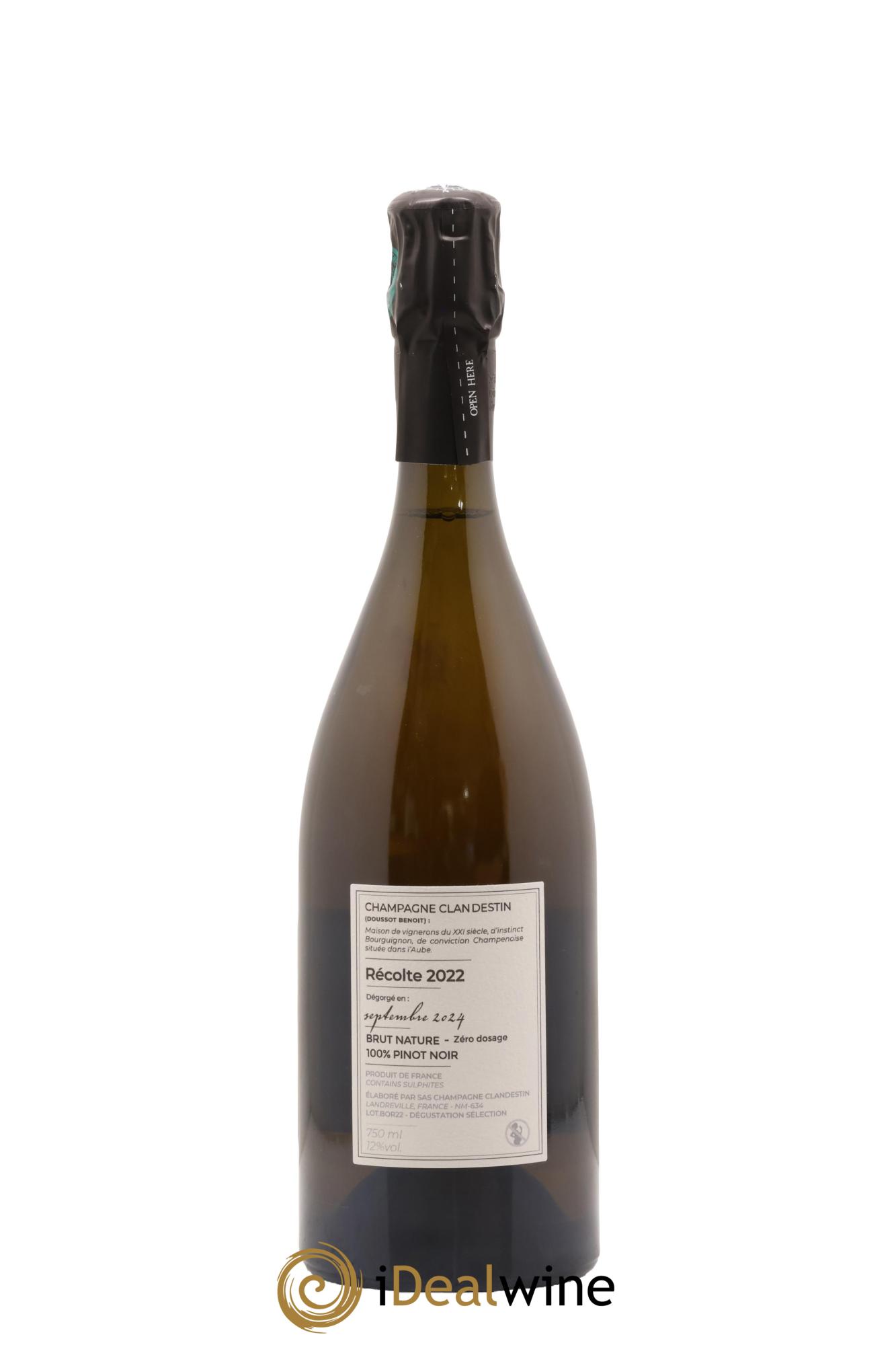 Boréal Brut Nature Clandestin 2022 - Posten von 1 Flasche - 1