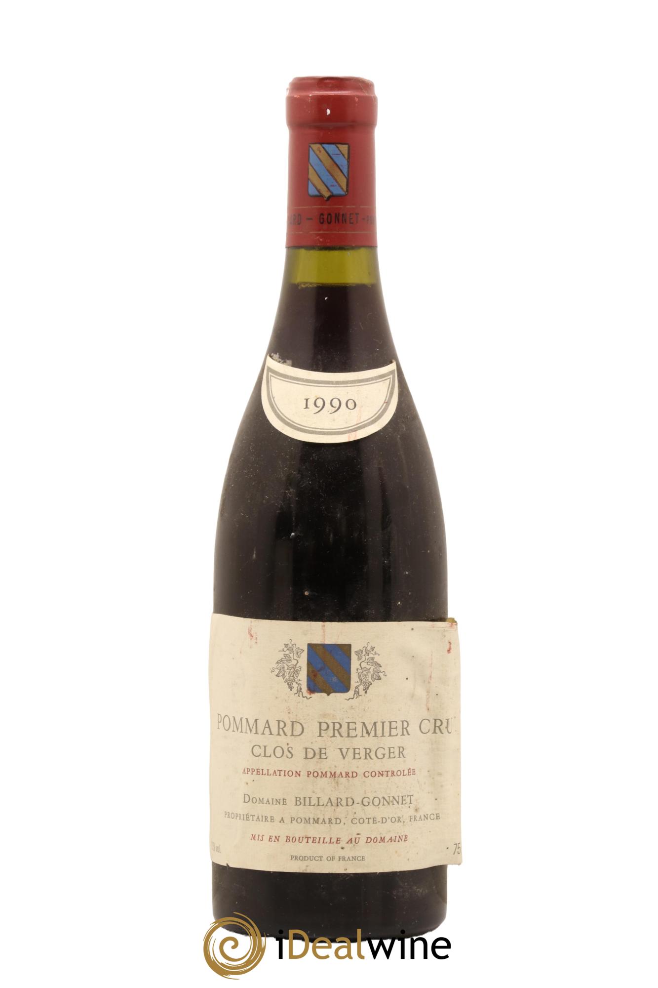 Pommard 1er Cru Clos de Verger Domaine Billard-Gonnet 1990 - Lot de 1 bouteille - 0