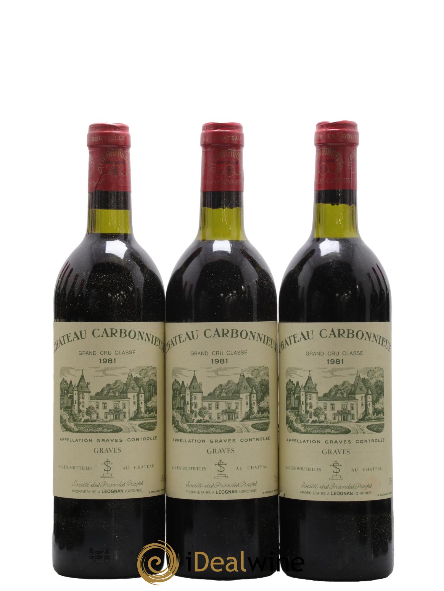 Château Carbonnieux Cru Classé de Graves 1981 - Lot de 12 bouteilles - 1