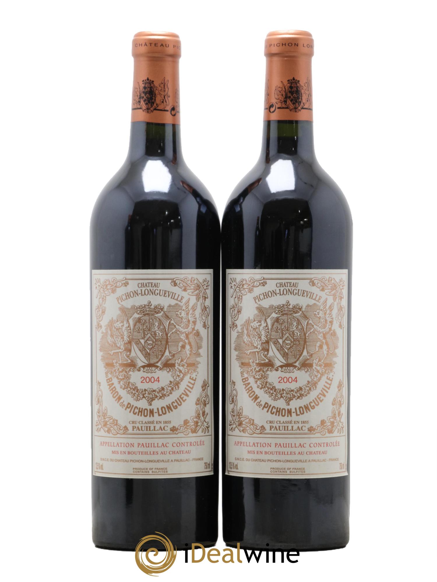 Pichon Longueville Baron 2ème Grand Cru Classé 2004 - Lot de 2 bouteilles - 0
