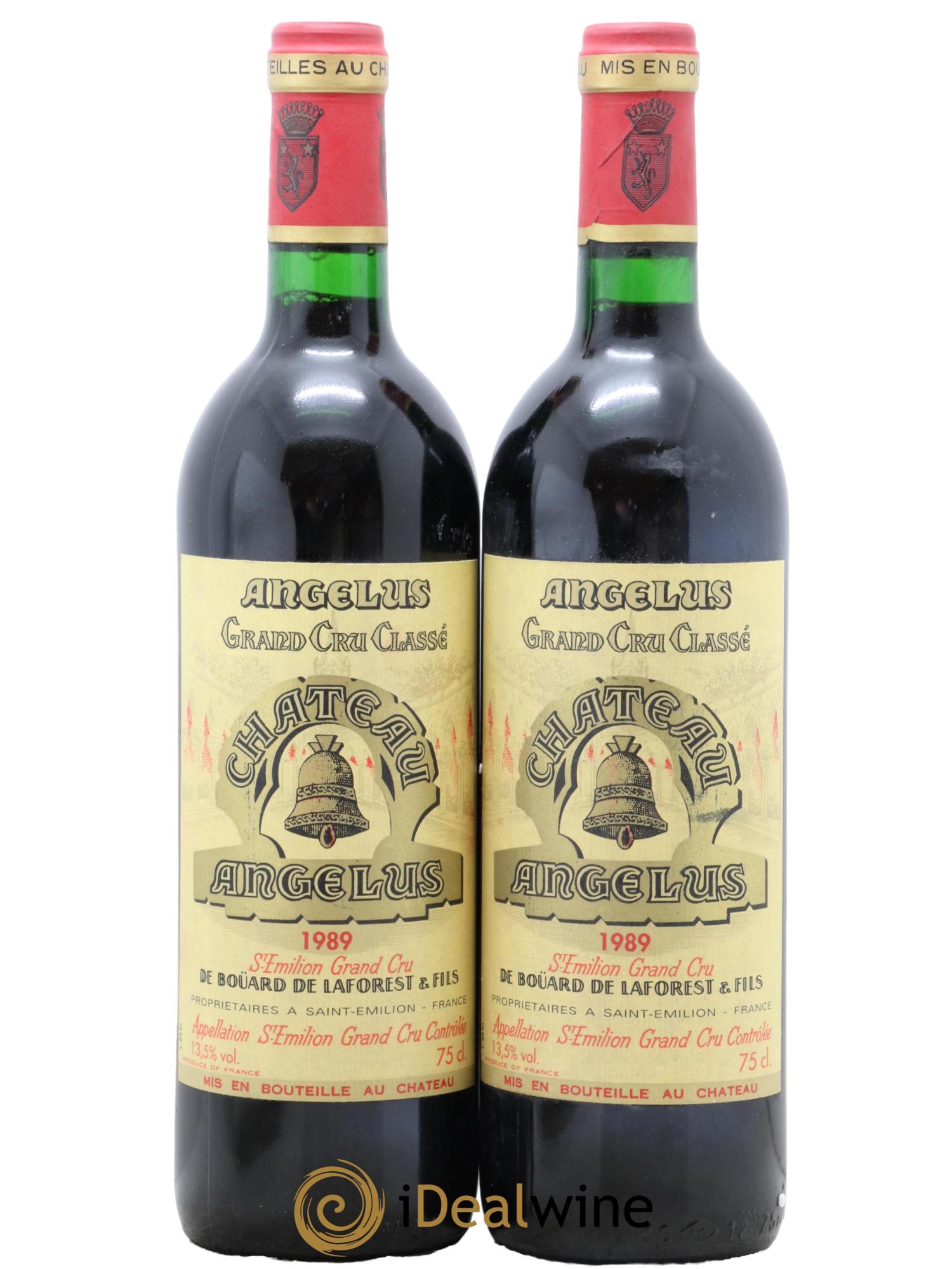 Château Angélus 1er Grand Cru Classé A 1989 - Lot de 2 bouteilles - 0