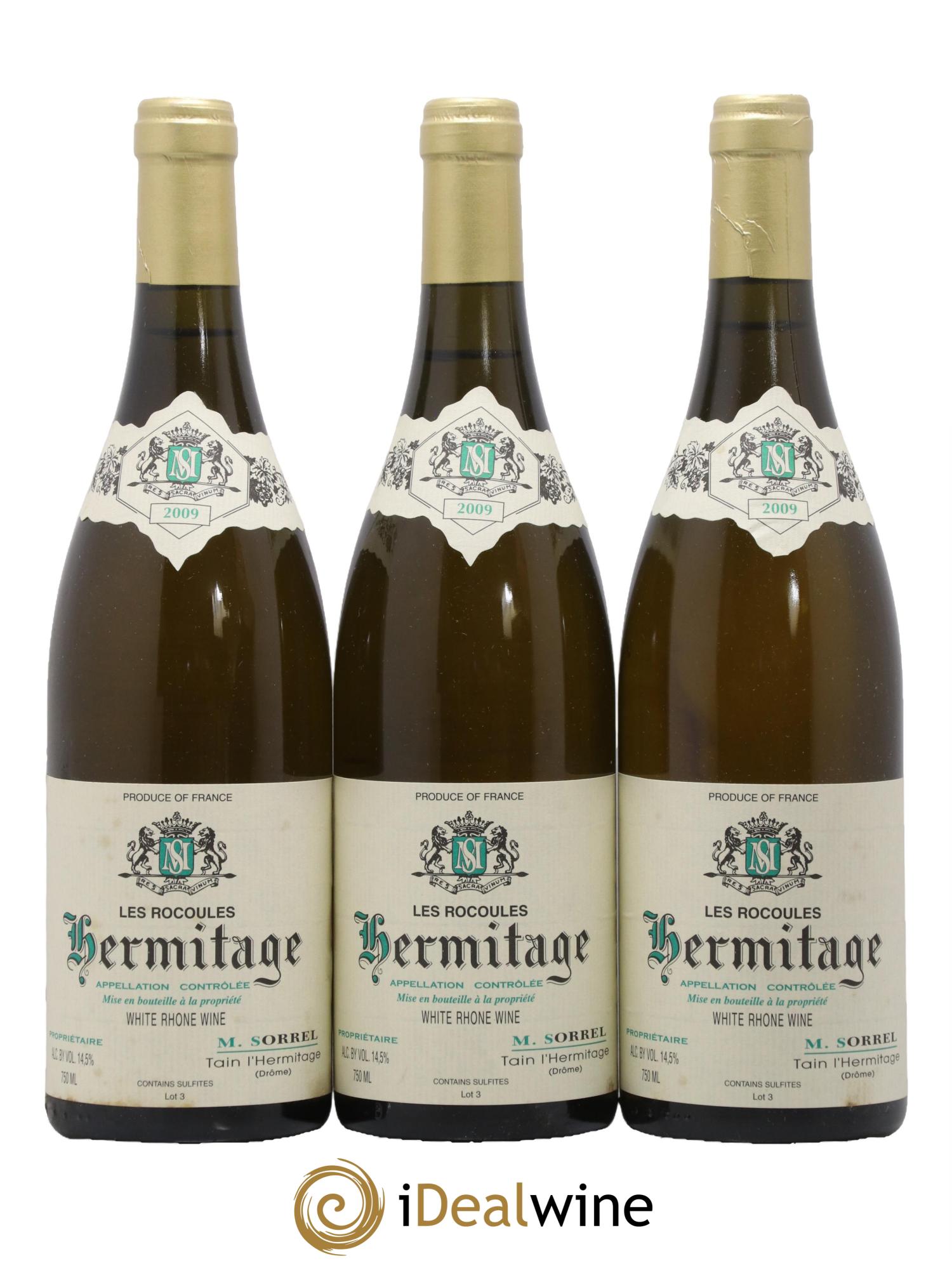 Hermitage Les Rocoules Marc Sorrel 2009 - Lot de 3 bouteilles - 0