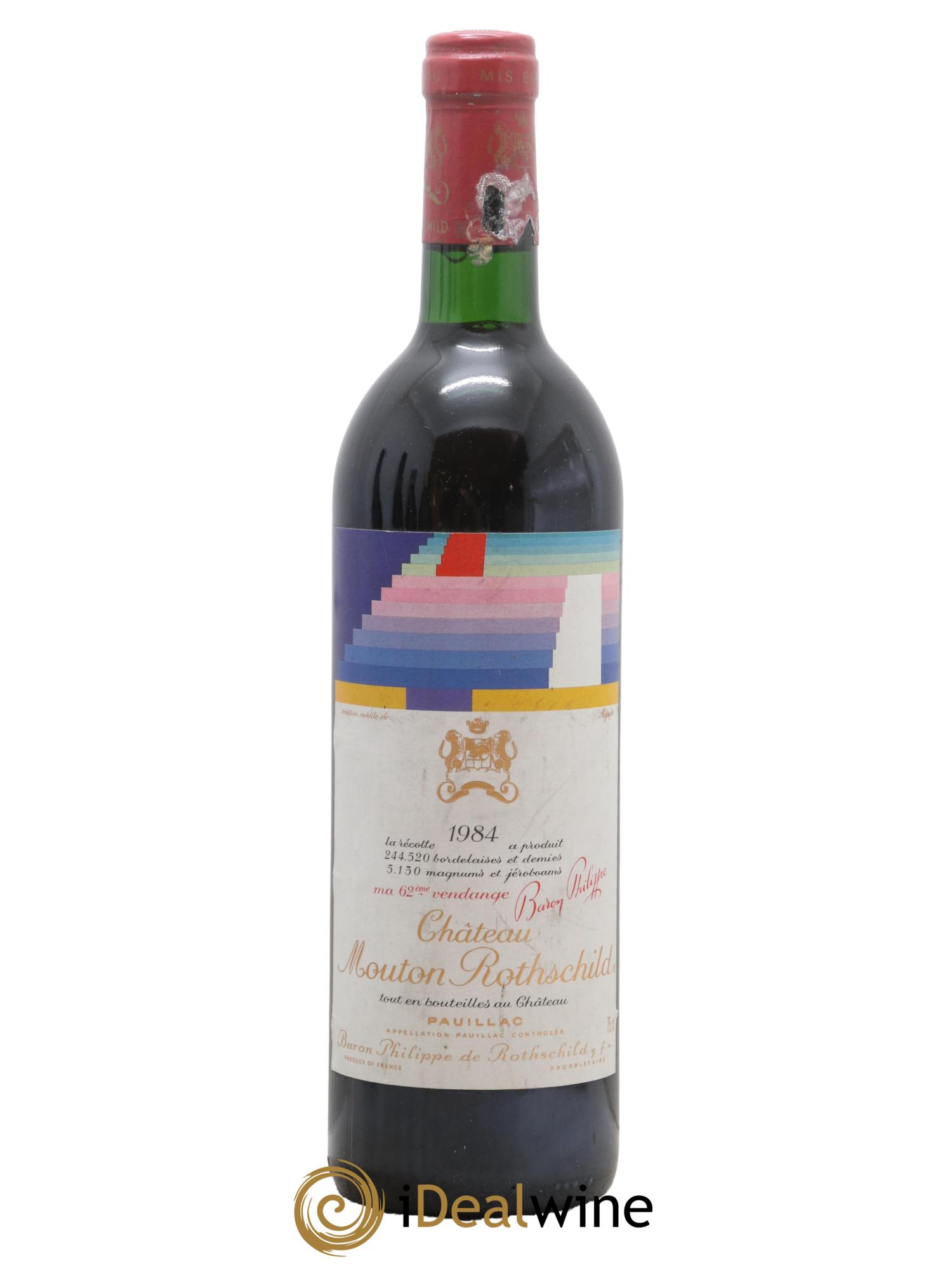 Château Mouton Rothschild 1er Grand Cru Classé 1984 - Lot de 1 bouteille - 0