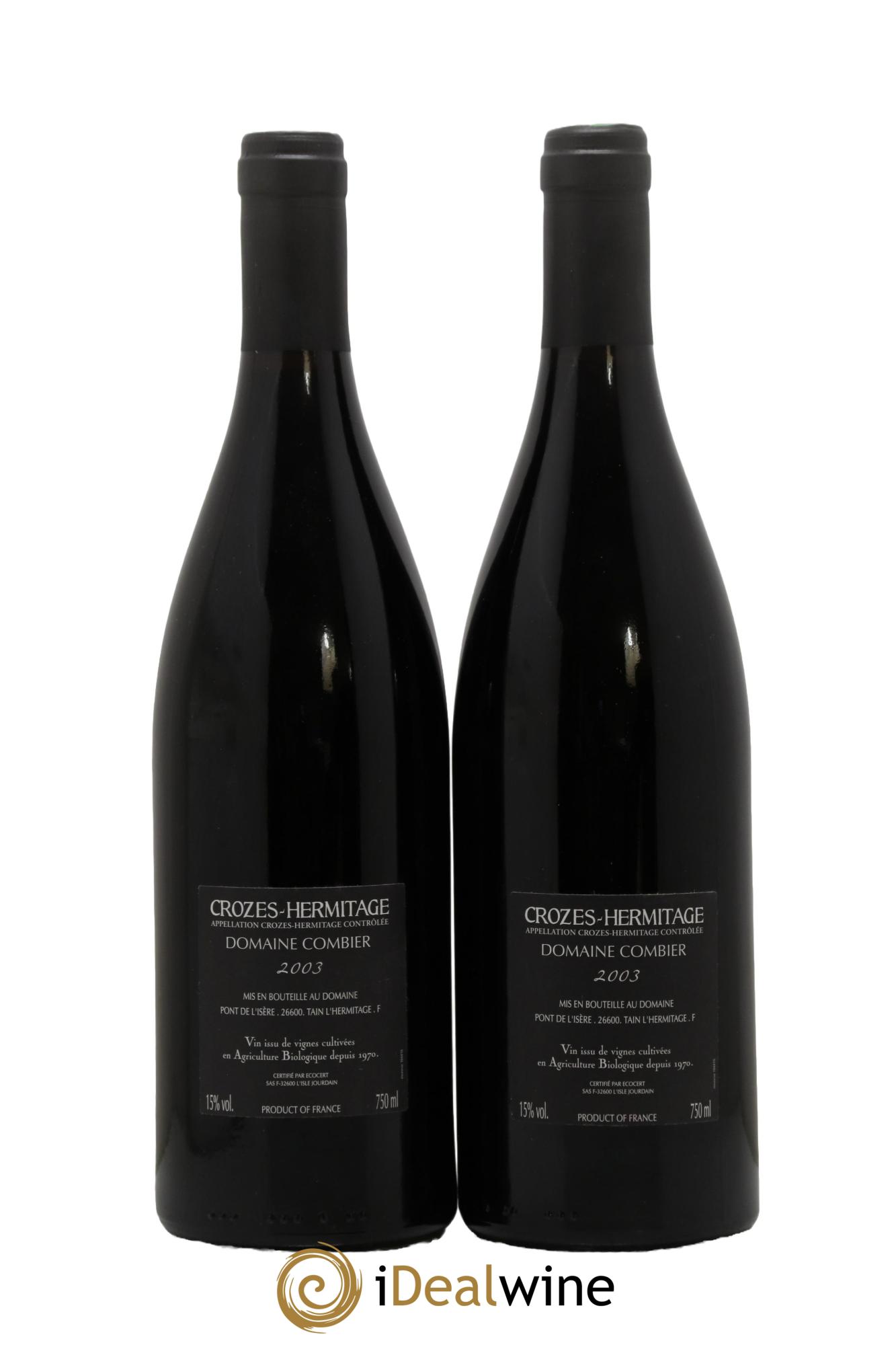 Crozes-Hermitage Torride Domaine Combier 2003 - Lot of 2 bottles - 1