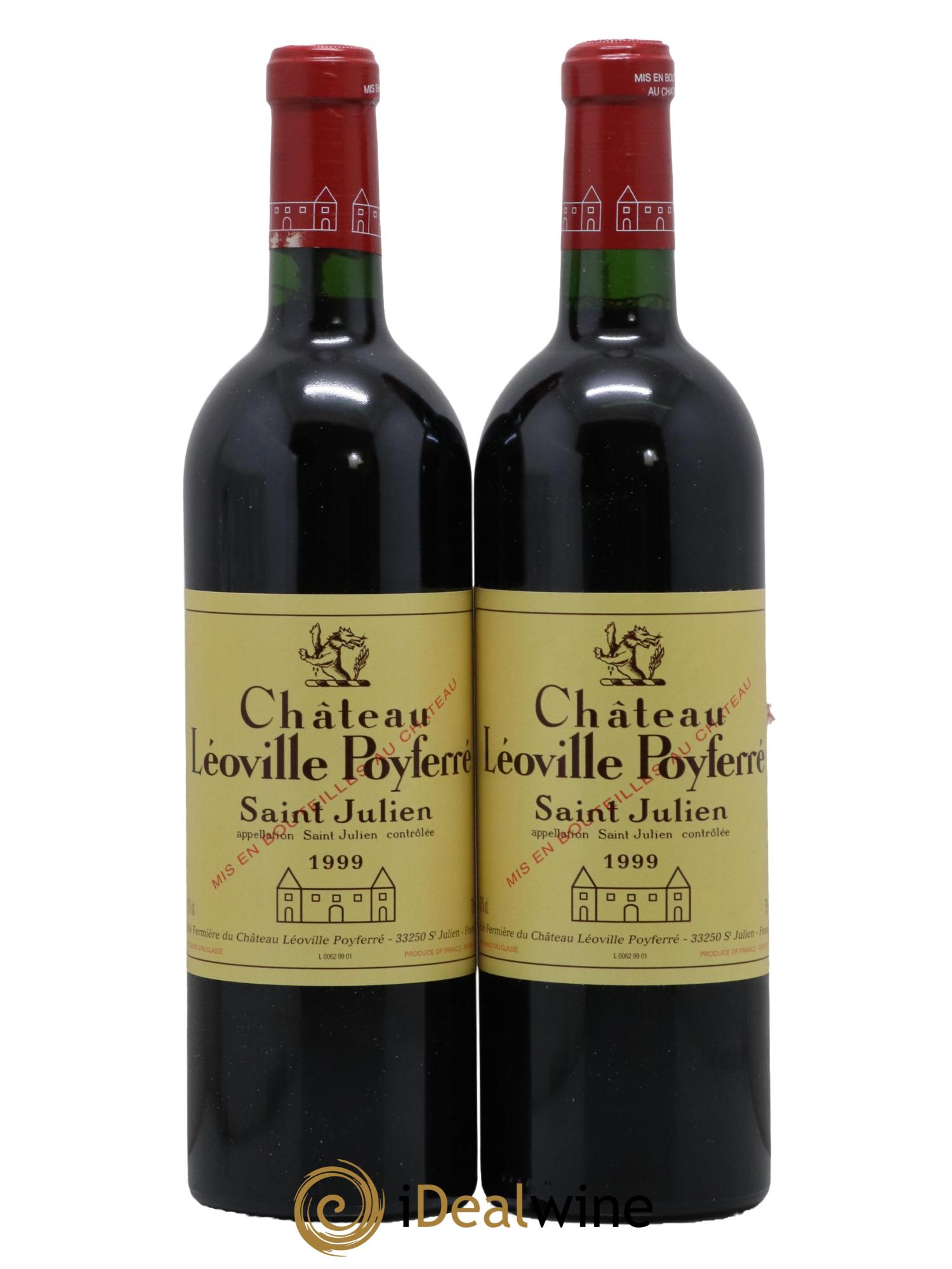 Château Léoville Poyferré 2ème Grand Cru Classé 1999 - Lot de 2 bouteilles - 0
