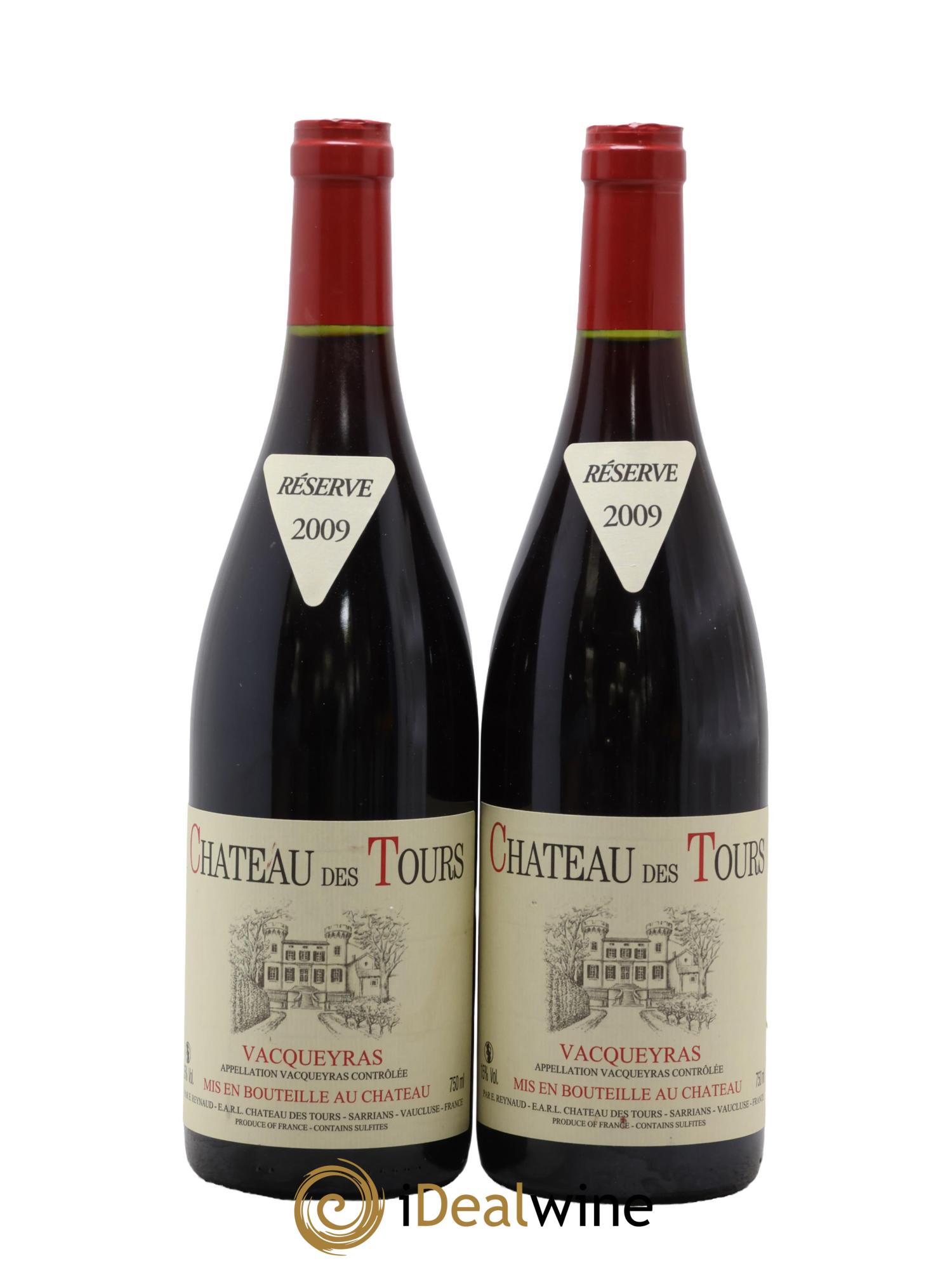 Vacqueyras Château des Tours Emmanuel Reynaud 2009 - Lot de 2 bouteilles - 0