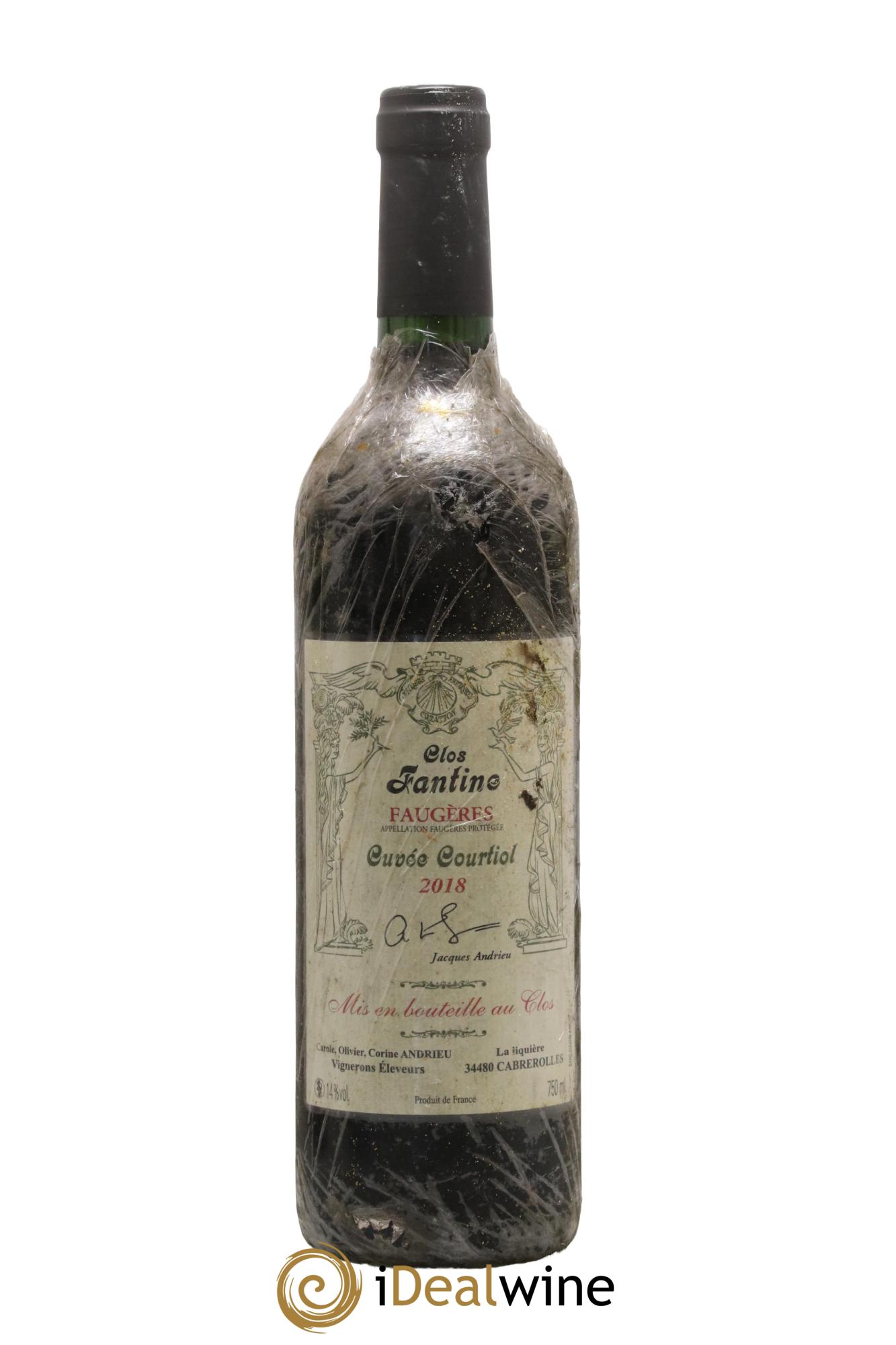 Faugères Clos Fantine Courtiol Famille Andrieu 2018 - Lot de 1 bouteille - 0